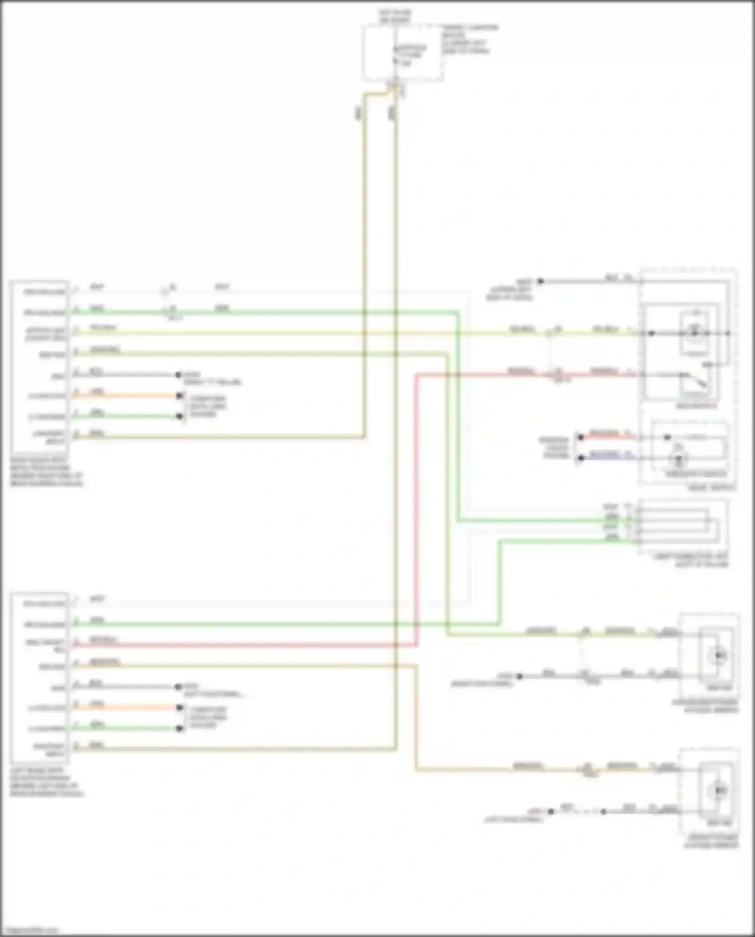 Wiring diagram right blind spot detection radar for Kia Carnival III (2014-2021) (1 of 4)