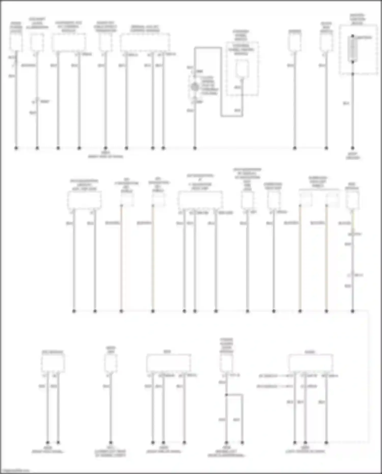 Wiring diagram right end of dash) for Kia Carnival III (2014-2021) (2 of 20)