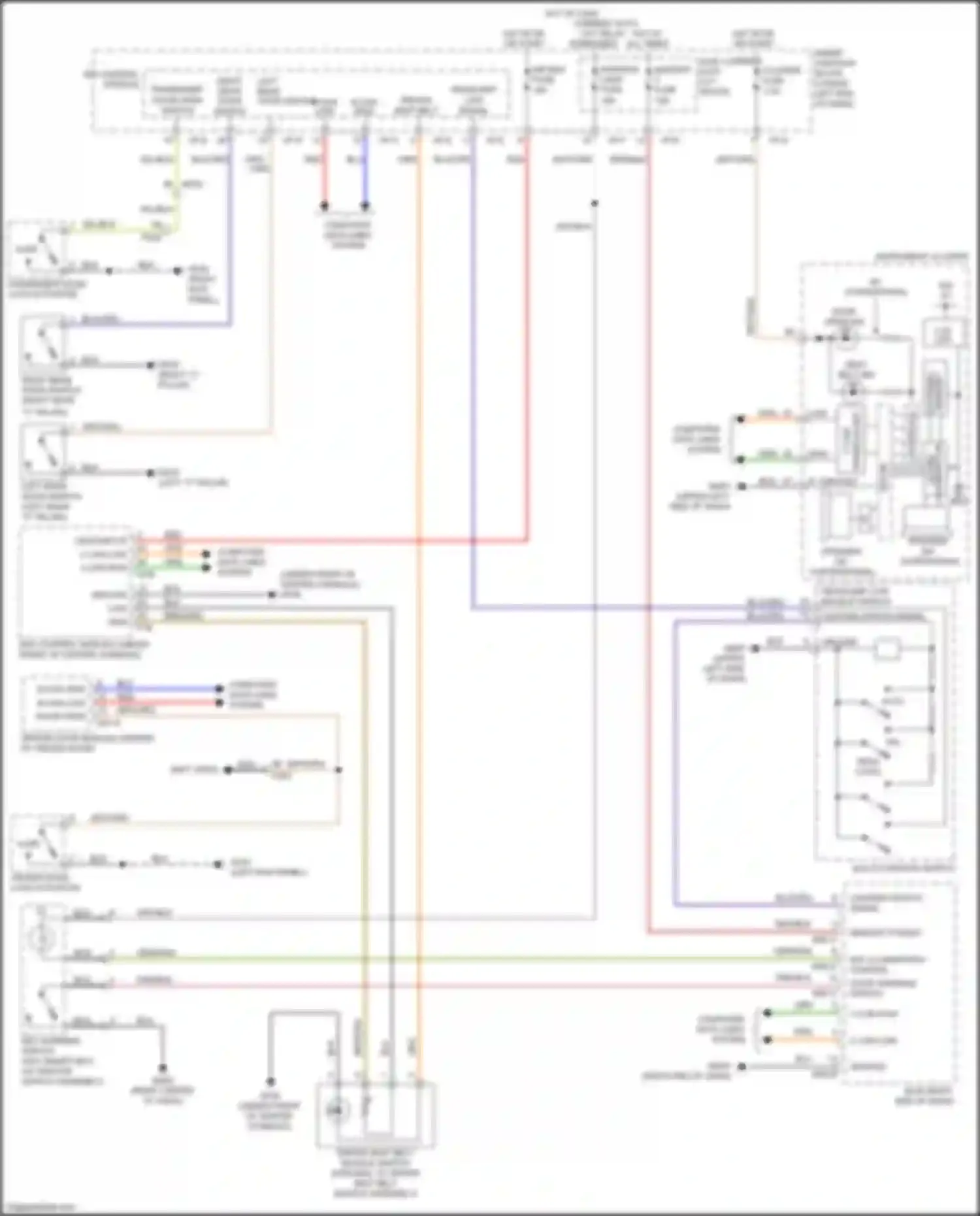Wiring diagram right end of dash) for Kia Carnival III (2014-2021) (10 of 20)