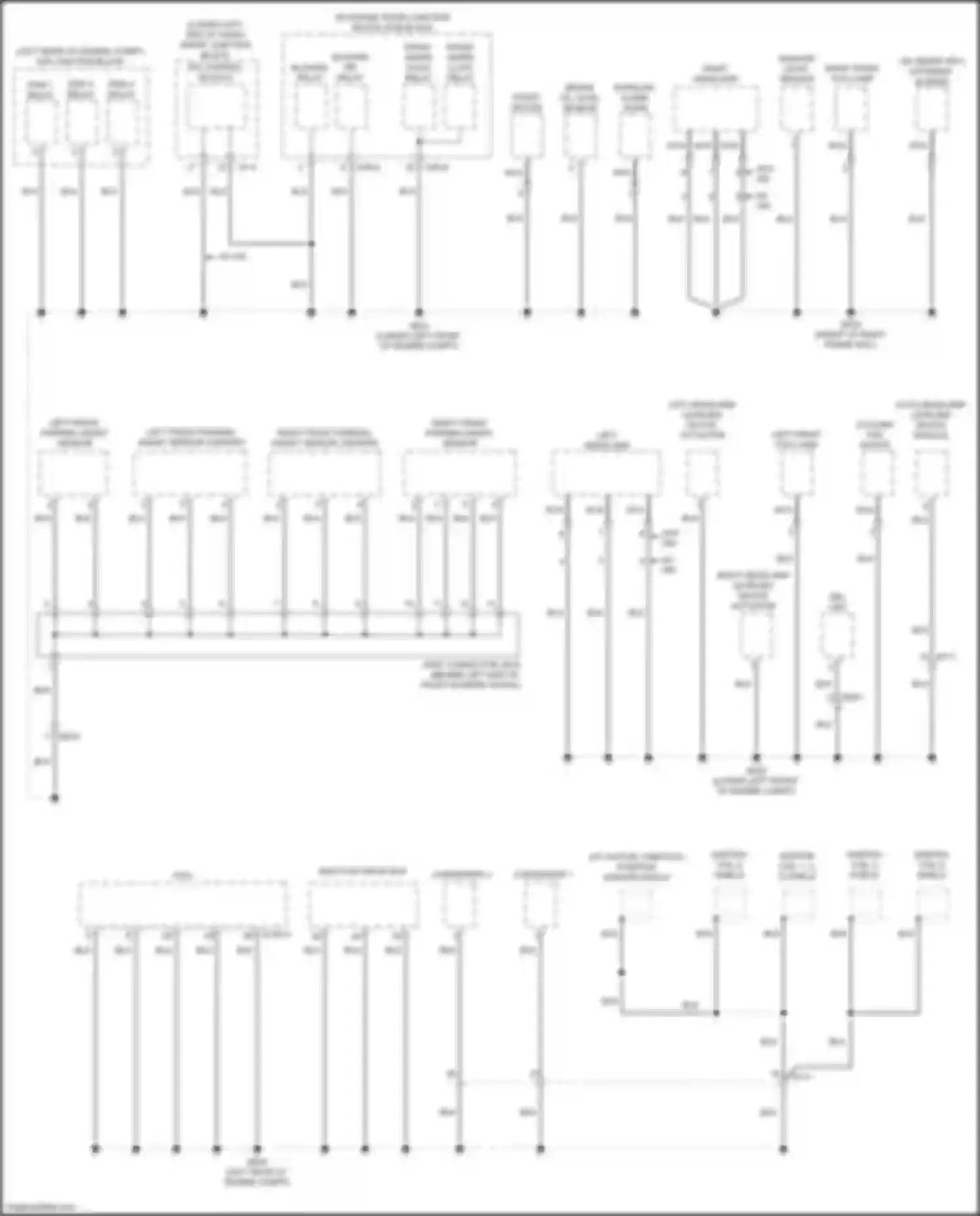 Wiring diagram right front parking assist sensor for Kia Carnival III (2014-2021) (1 of 3)