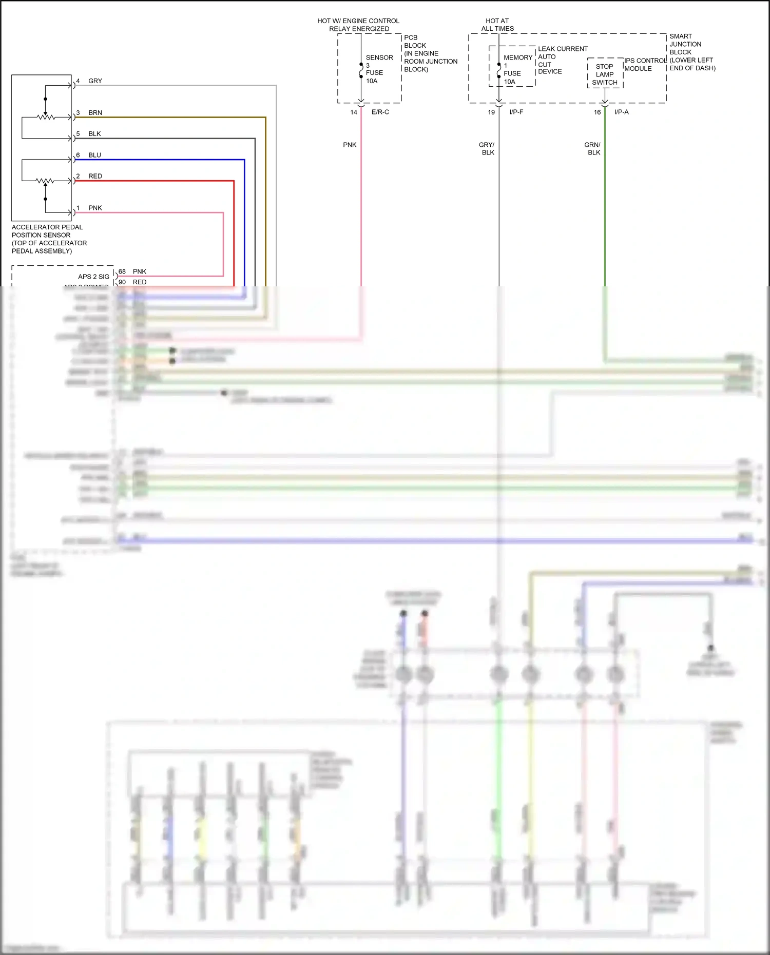 Kia Carnival III (2014-2021) steering wheel switch wiring diagram  (1 of 6)