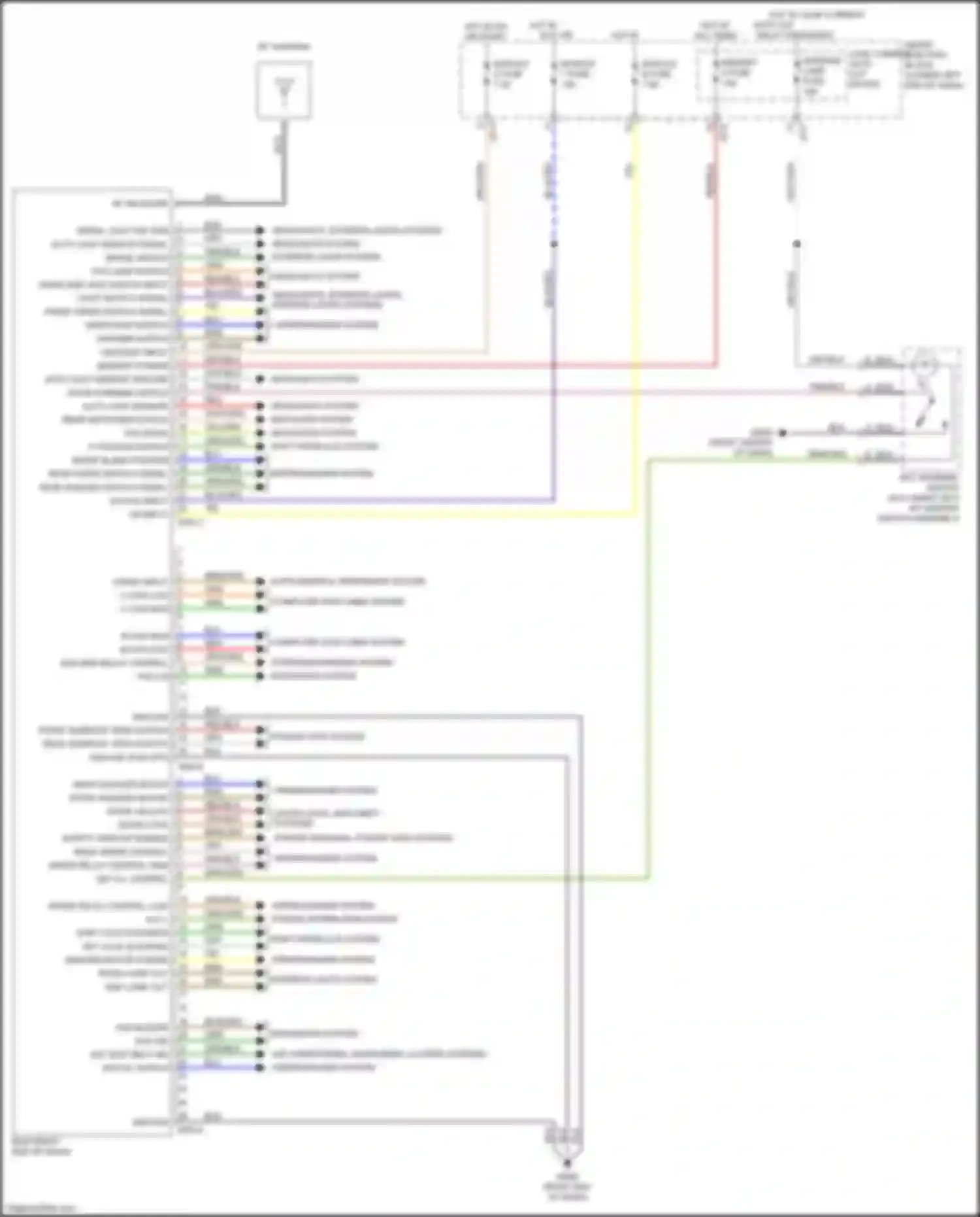 Wiring diagram supplemental restraints system for Kia Carnival III (2014-2021) (4 of 8)