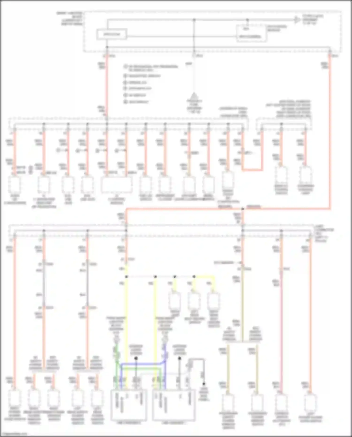 Wiring diagram w/ navigation, w/o navigation w/ display w/o navigation, display for Kia Carnival III (2014-2021) (1 of 1)