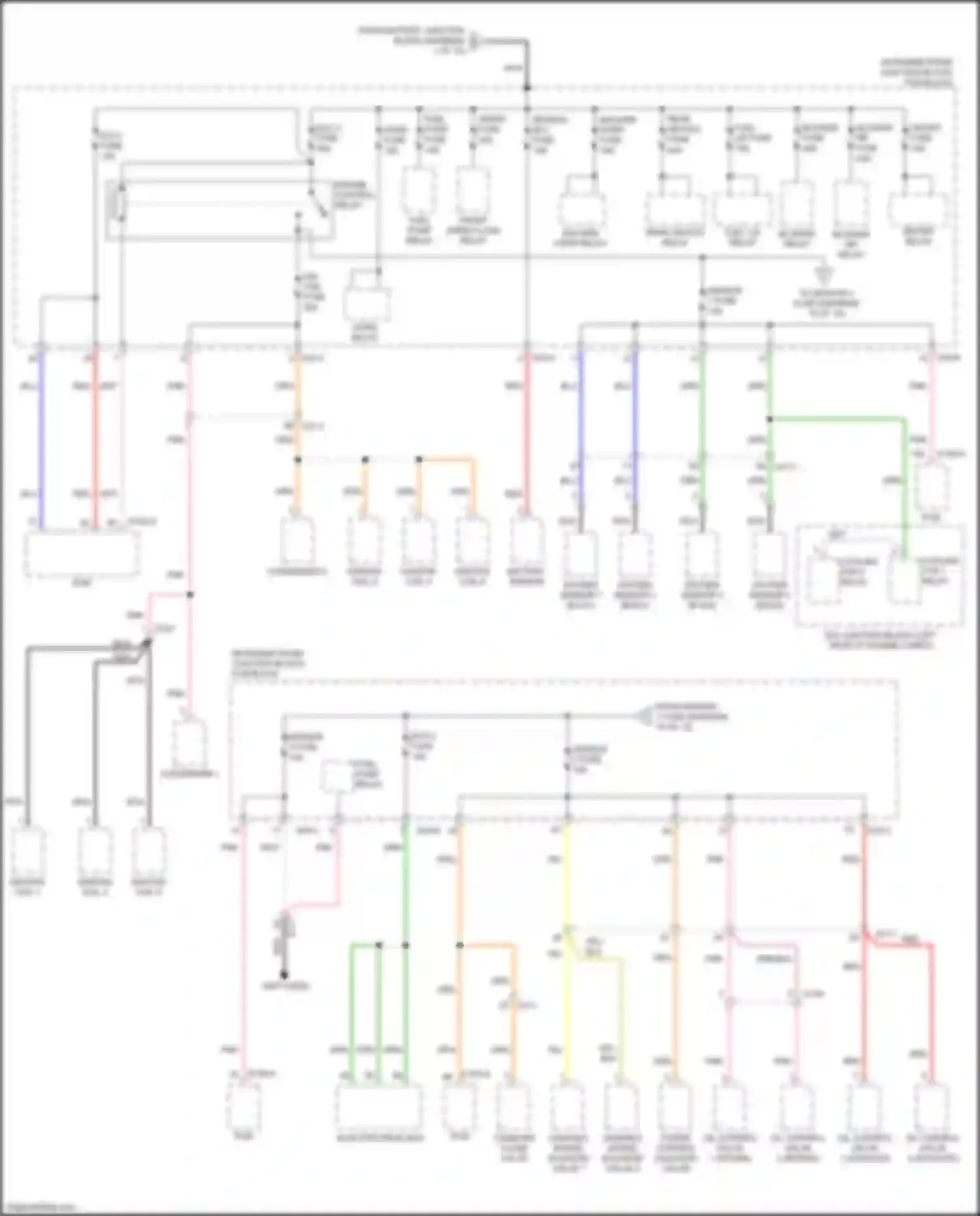 Wiring diagram wiper fuse for Kia Carnival III (2014-2021) (2 of 2)