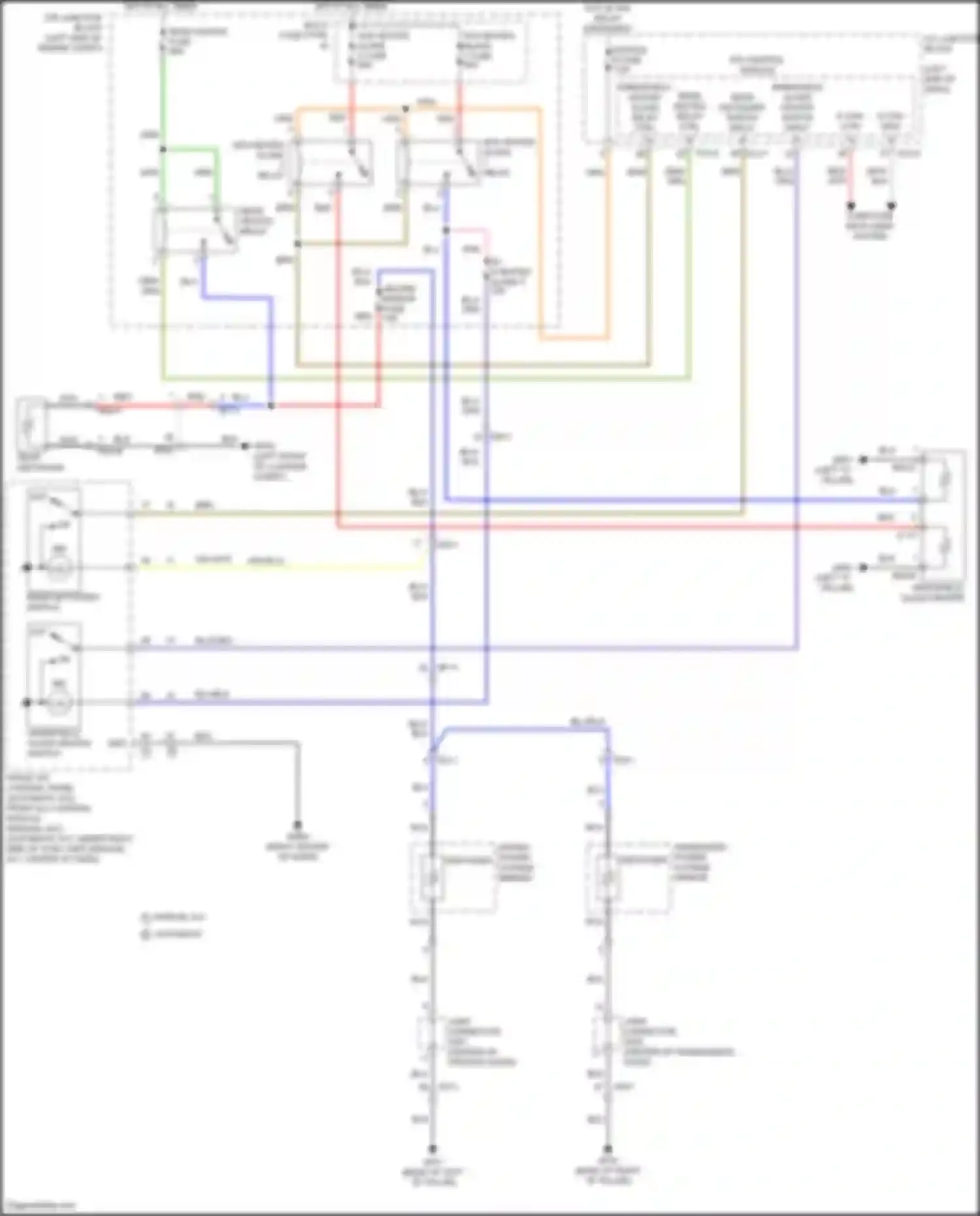 Carnival Kia IV facelift (2023-2024): Defoggers circuit, w/o memory
