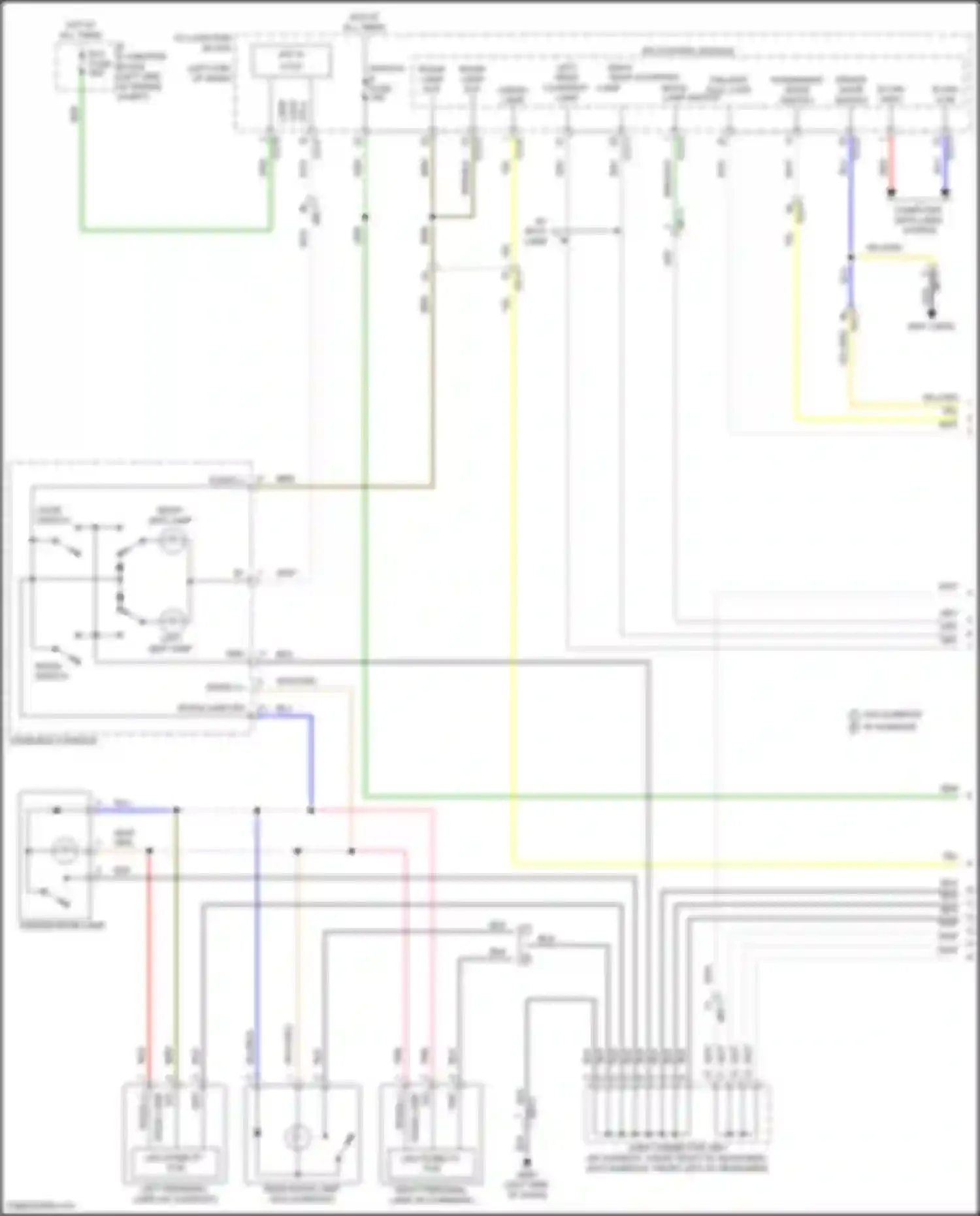 Carnival Kia IV facelift (2023-2024): Courtesy lamps circuit (1 of 3)