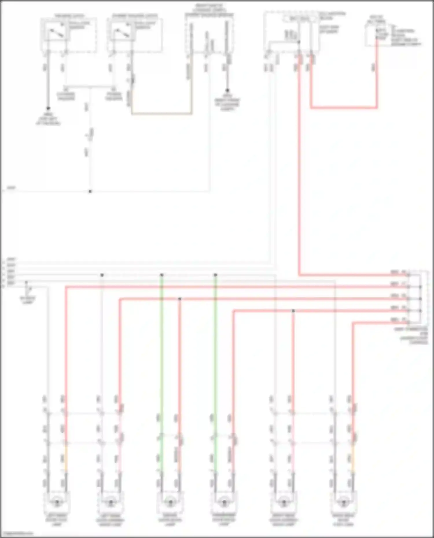 Carnival Kia IV facelift (2023-2024): Courtesy lamps circuit (3 of 3)