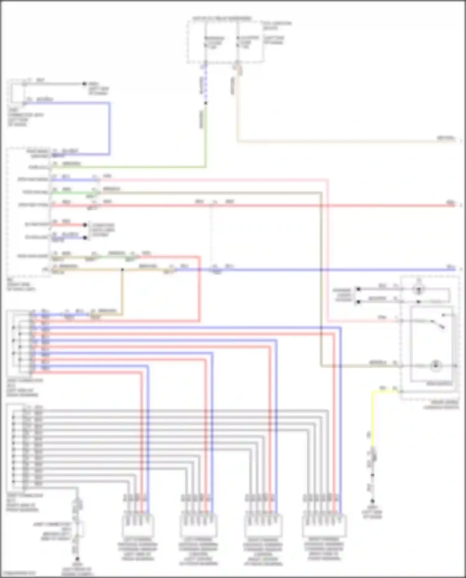 Carnival Kia IV facelift (2023-2024): Parking assistant circuit, w/o adas (1 of 2)