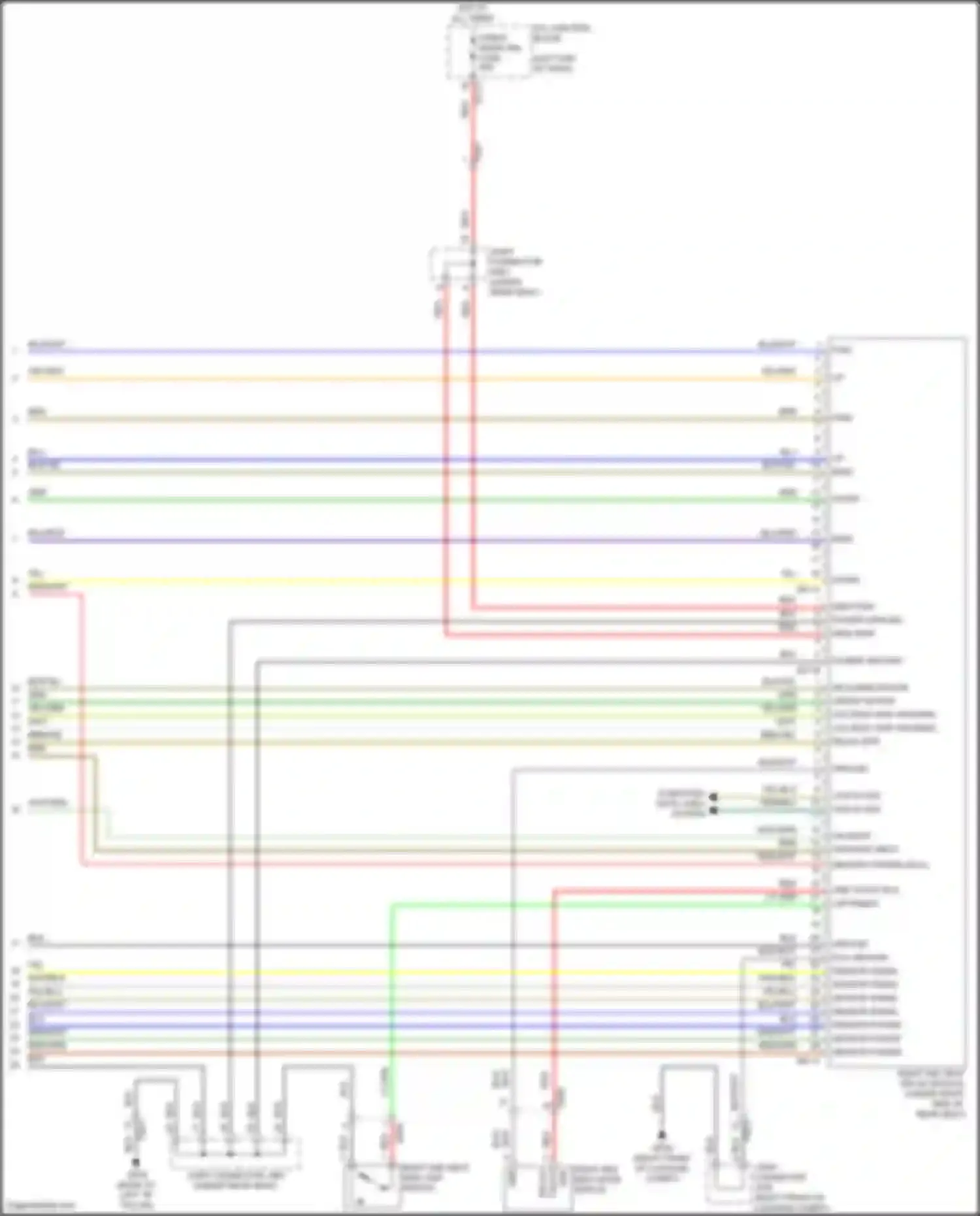 Carnival Kia IV facelift (2023-2024): Rear power seat circuit (4 of 4)