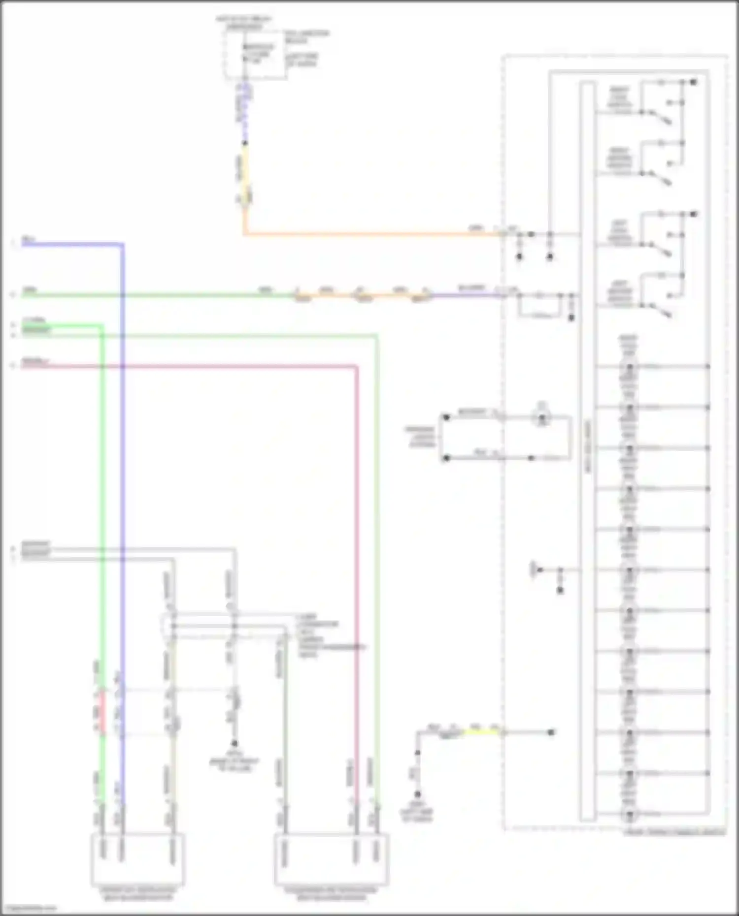 Carnival Kia IV facelift (2023-2024): Seat ventilation circuit (2 of 2)