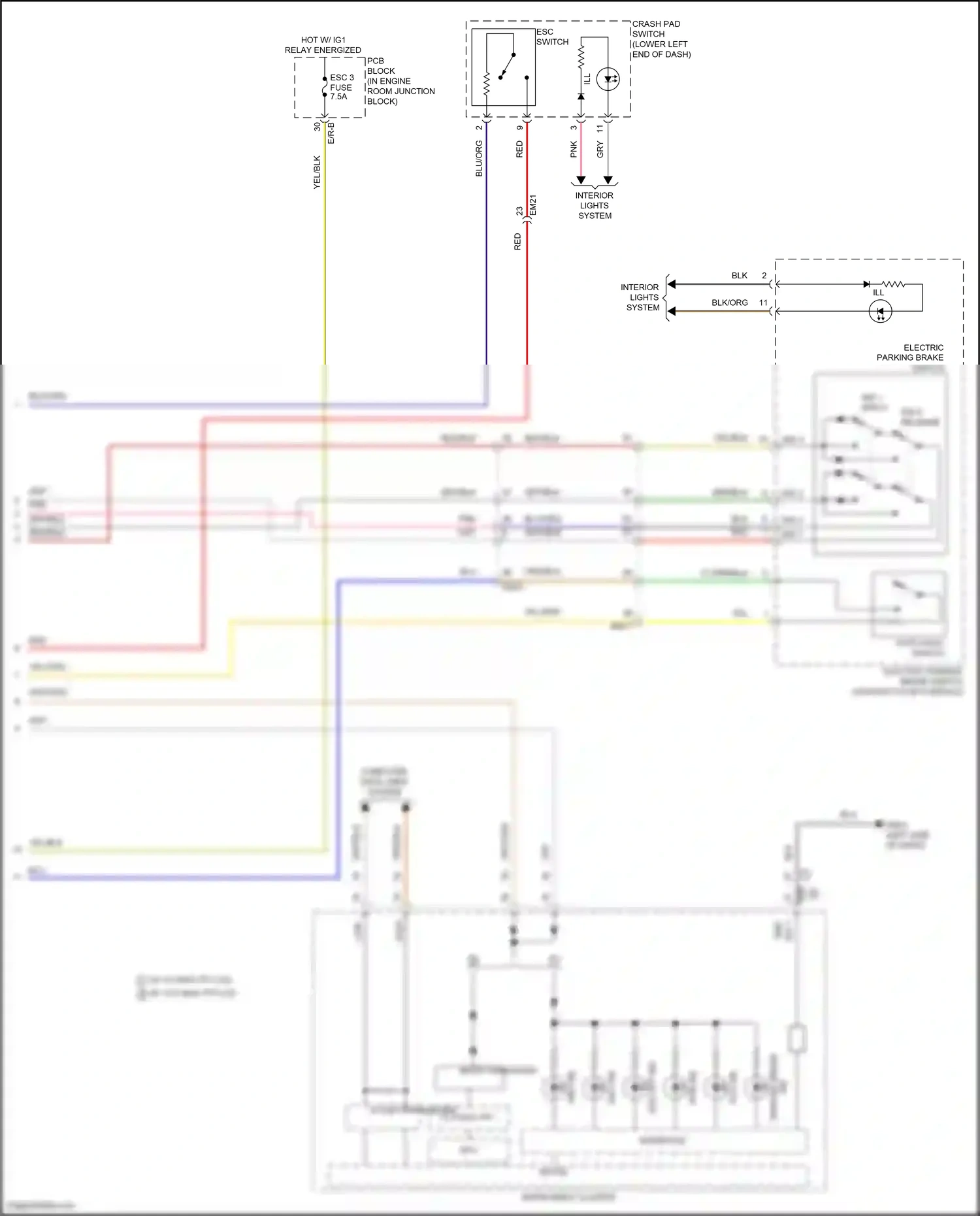 Kia Carnival IV facelift (2023-2024) esc switch wiring diagram  (1 of 1)
