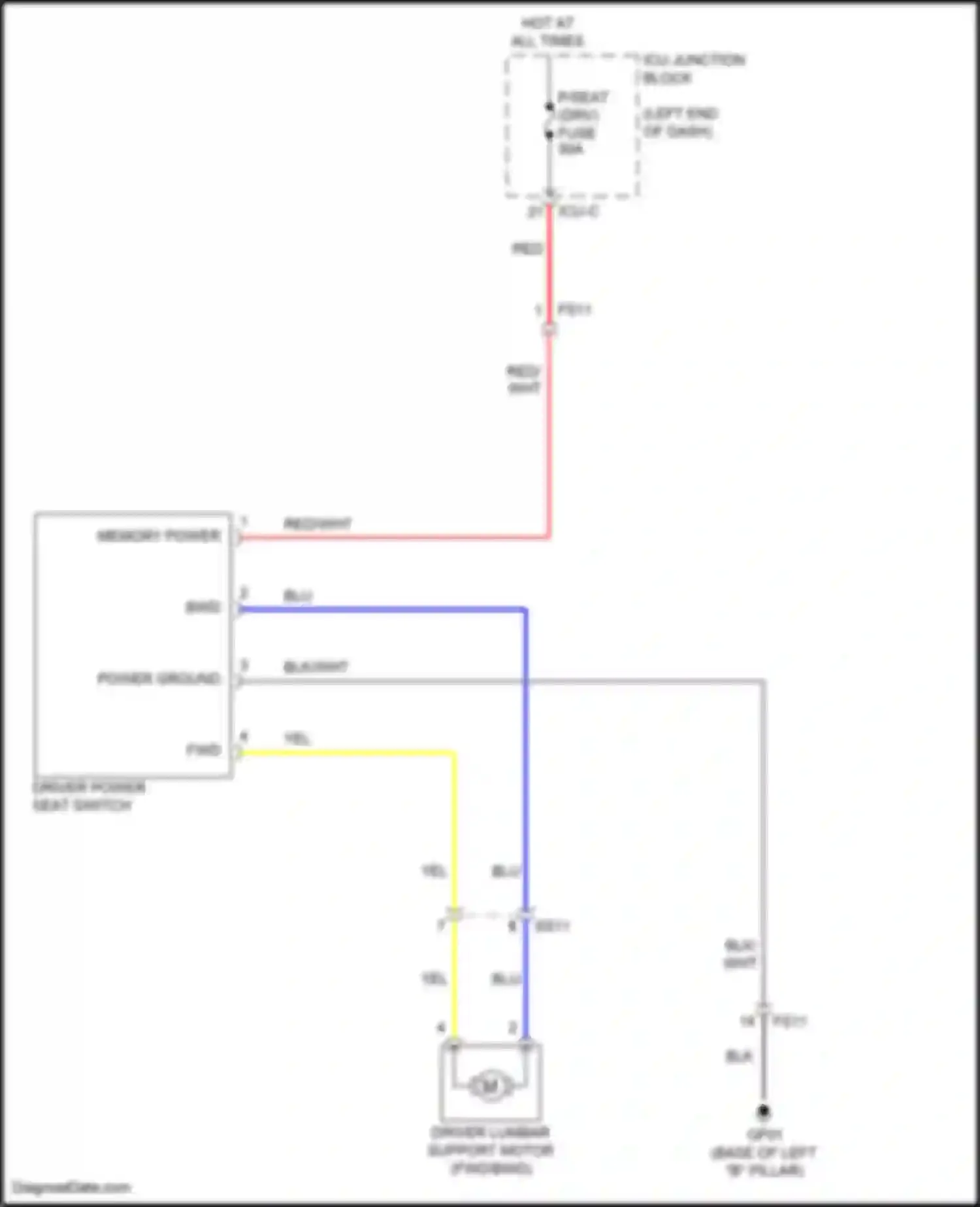Wiring diagram icu junction block for Kia Carnival IV facelift (2023-2024) (45 of 86)