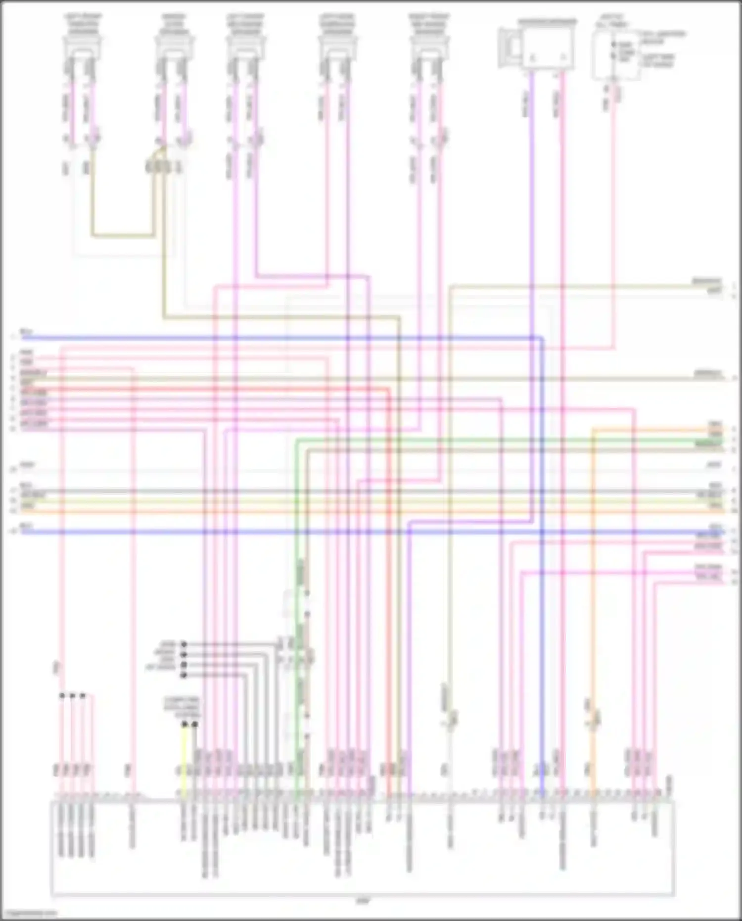 Wiring diagram left front mid-range speaker for Kia Carnival IV facelift (2023-2024) (3 of 3)