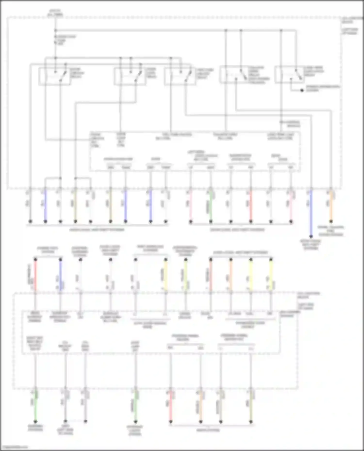 Wiring diagram left rear door lk/unlk rly ctrl for Kia Carnival IV facelift (2023-2024) (1 of 1)
