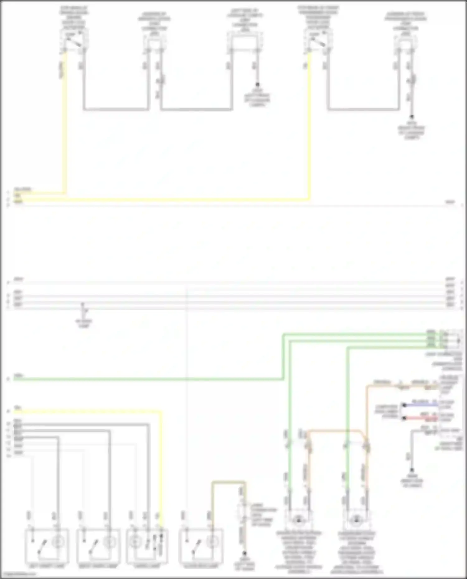 Wiring diagram passenger door outside handle for Kia Carnival IV facelift (2023-2024) (1 of 3)