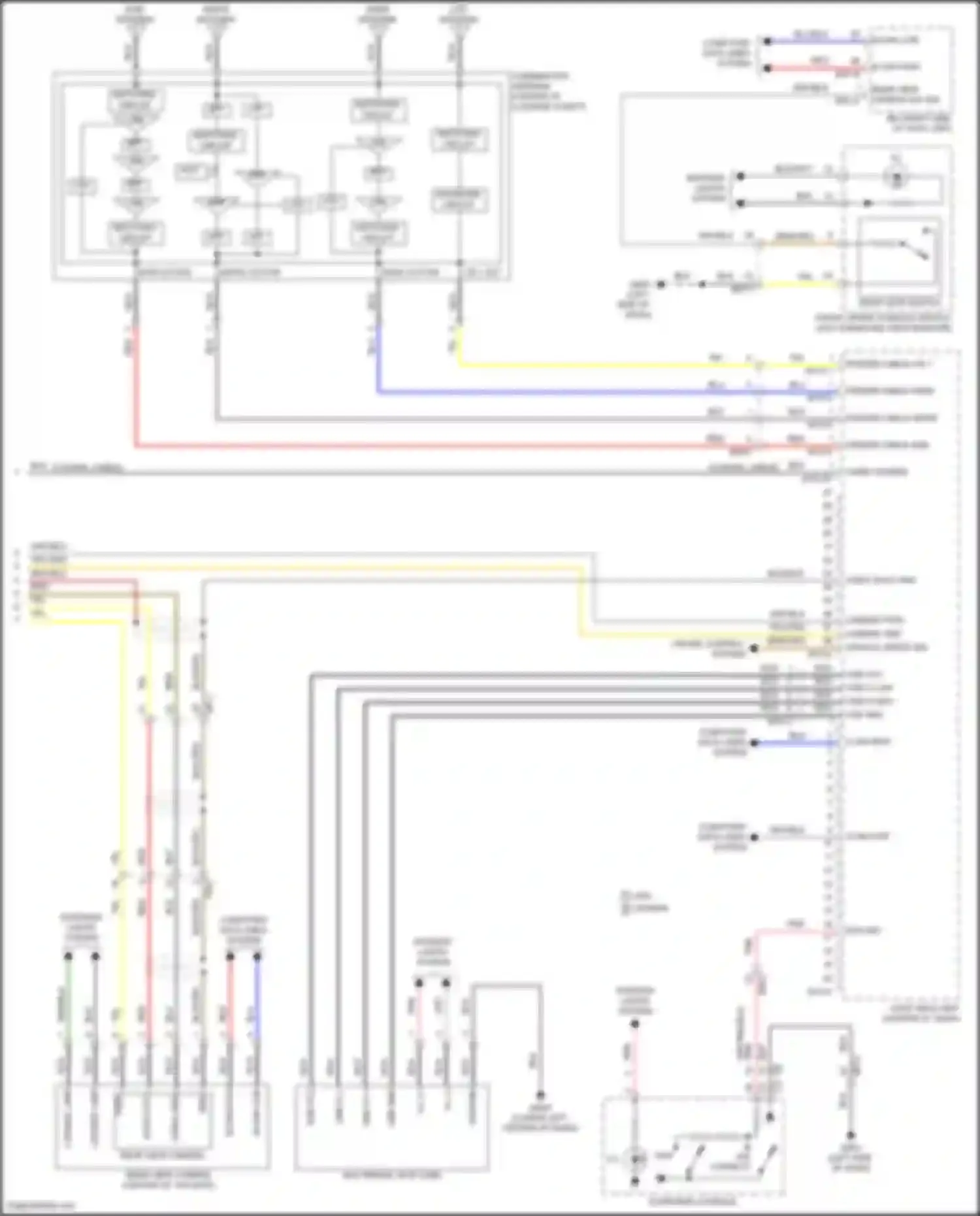 Wiring diagram rear view switch for Kia Carnival IV facelift (2023-2024) (1 of 6)