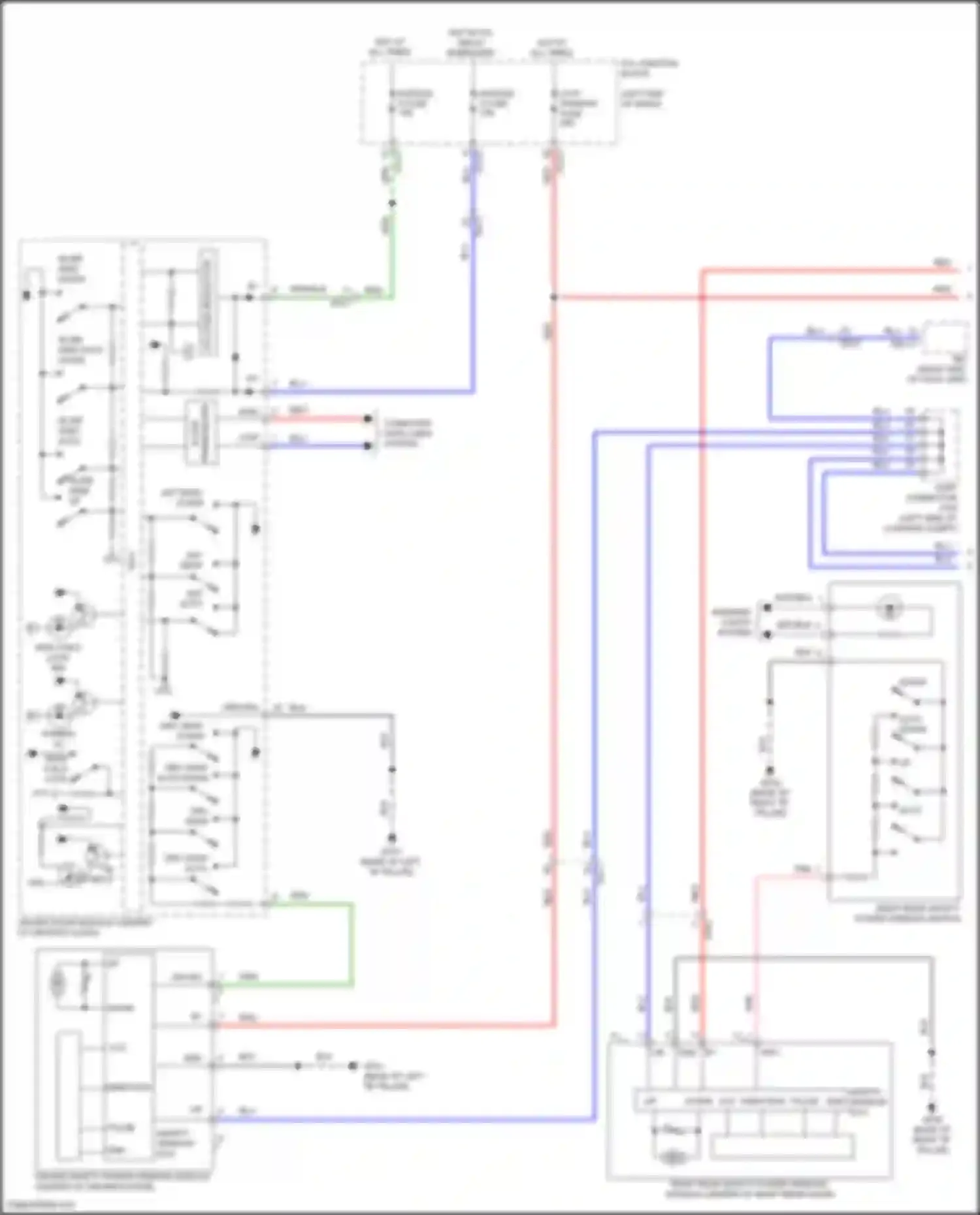 Wiring diagram right rear safety power window switch for Kia Carnival IV facelift (2023-2024) (4 of 4)