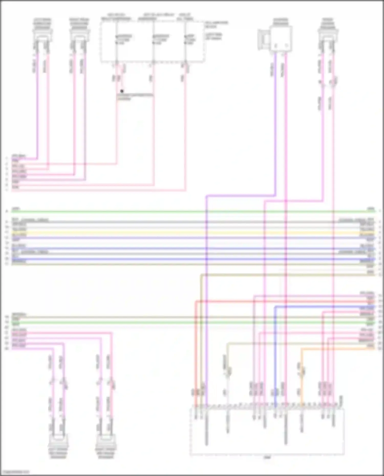 Wiring diagram right rear surround speaker for Kia Carnival IV facelift (2023-2024) (1 of 5)