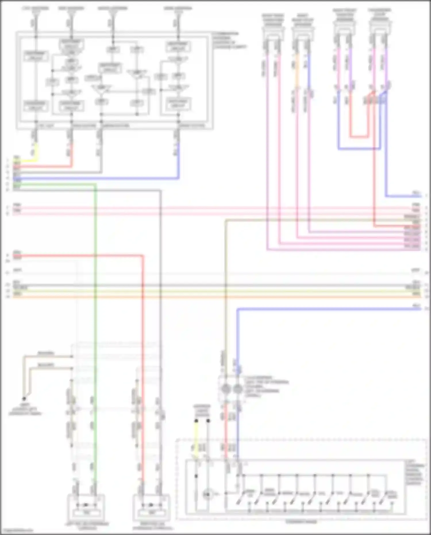 Wiring diagram right rear surround speaker for Kia Carnival IV facelift (2023-2024) (5 of 5)