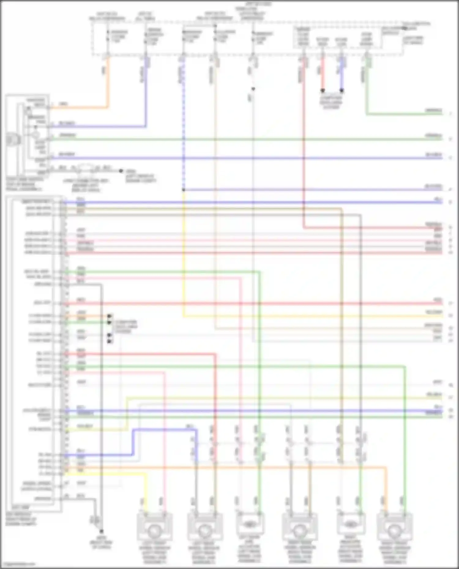 Wiring diagram right rear wheel sensor for Kia Carnival IV facelift (2023-2024) (1 of 2)