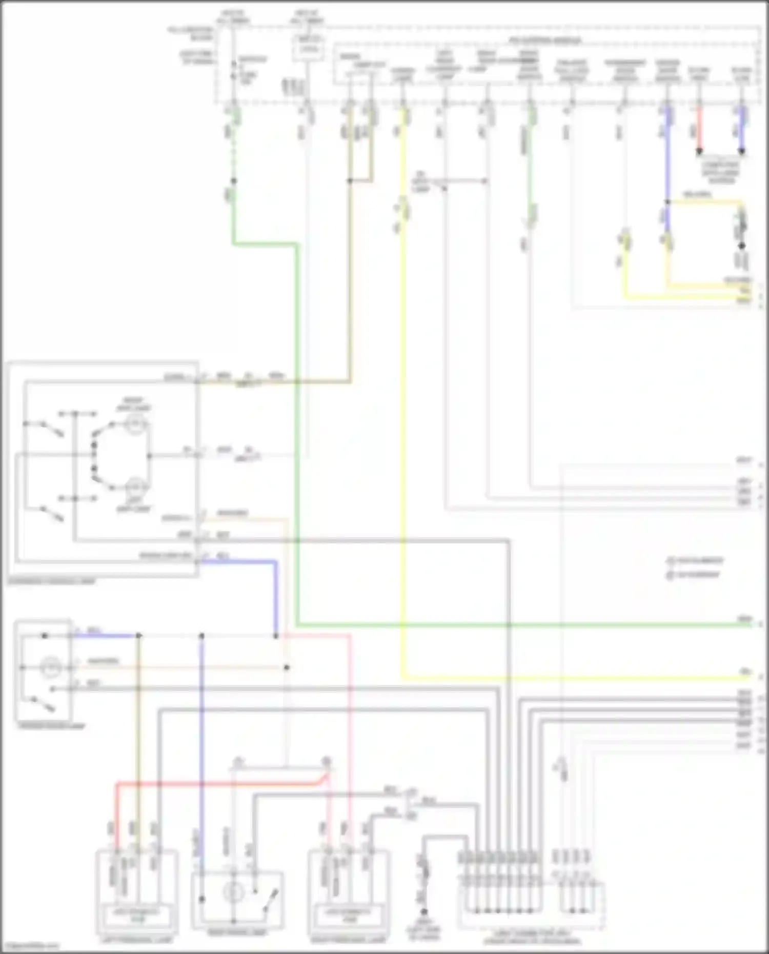 Carnival Kia IV (2020-2024): Courtesy lamps circuit (1 of 3)