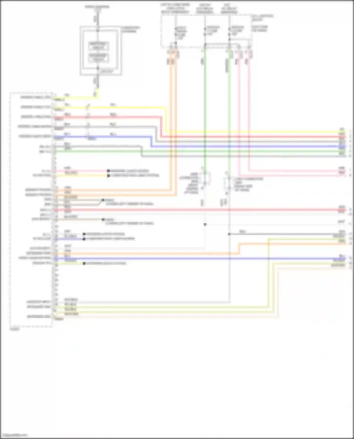 Carnival Kia IV (2020-2024): Radio circuit, w/o navigation w/ amplifier (1 of 4)