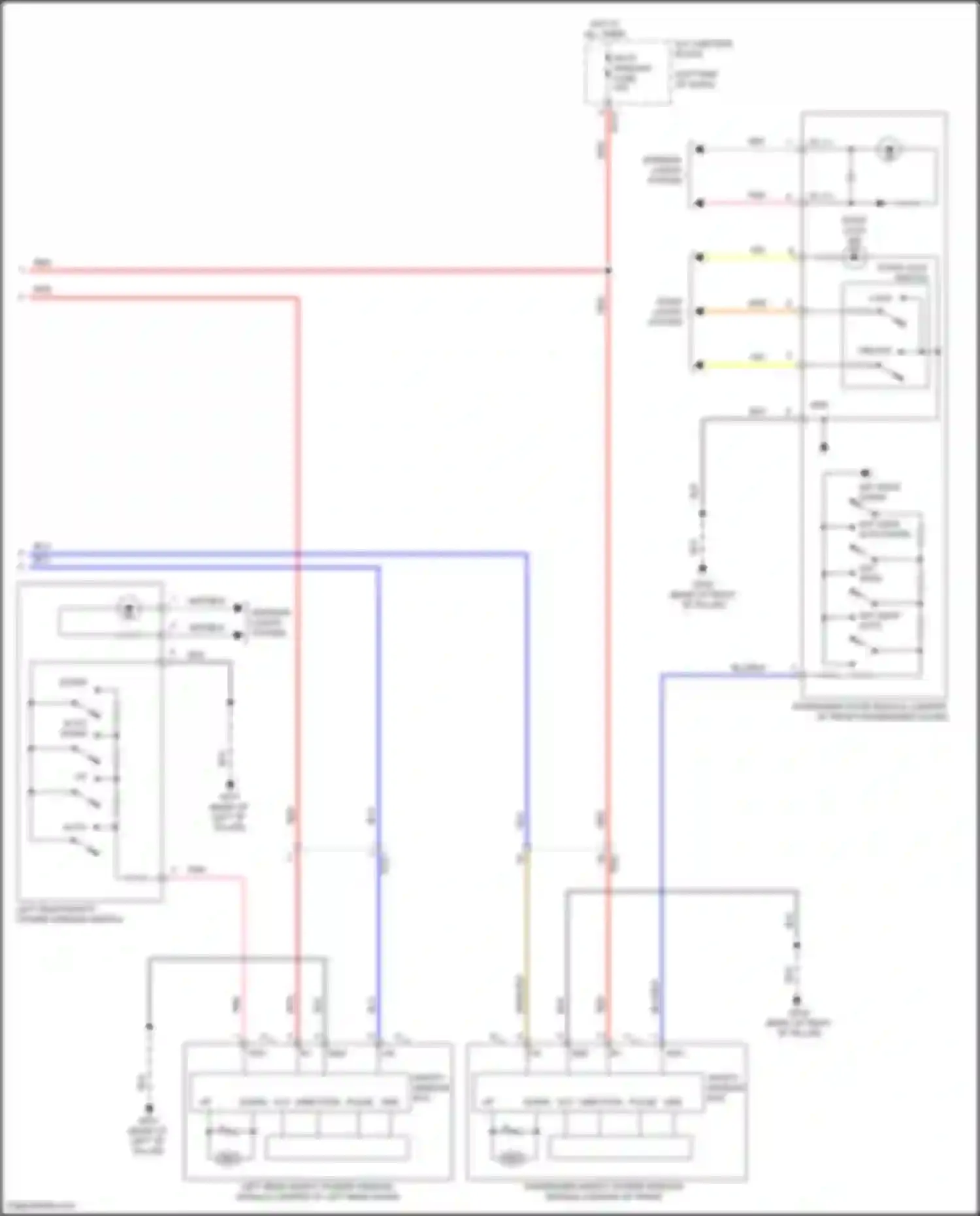 Wiring diagram door lock switch for Kia Carnival IV (2020-2024) (3 of 3)