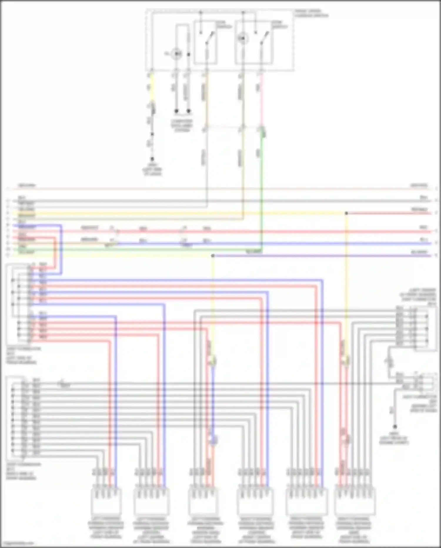 Wiring diagram front upper console switch for Kia Carnival IV (2020-2024) (5 of 9)