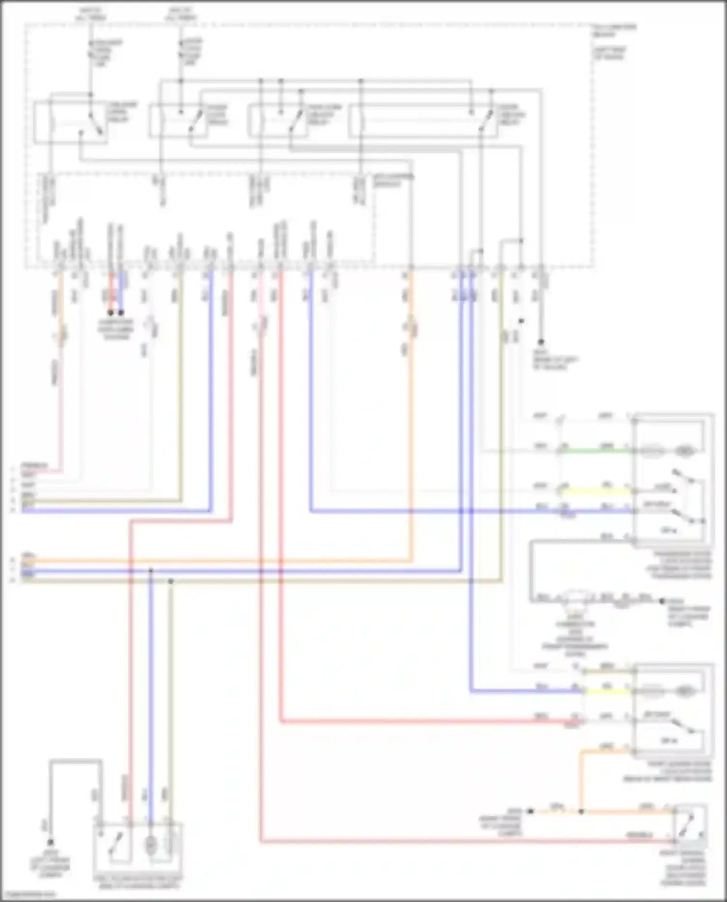 Wiring diagram tailgate open relay for Kia Carnival IV (2020-2024)