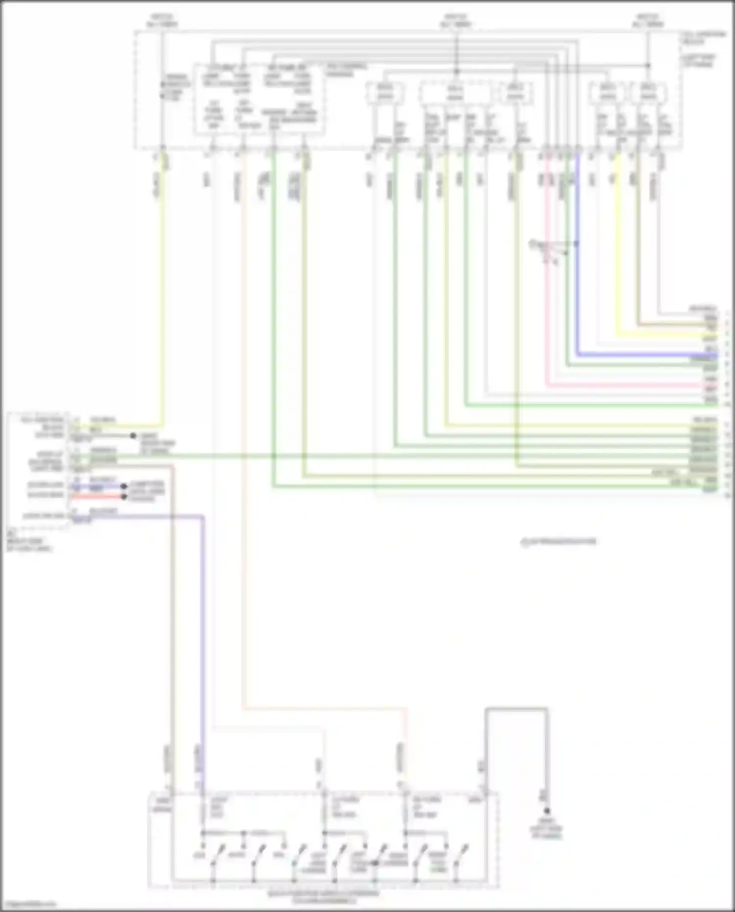 Wiring diagram left front wheel sensor for Kia Carnival IV (2020-2024)