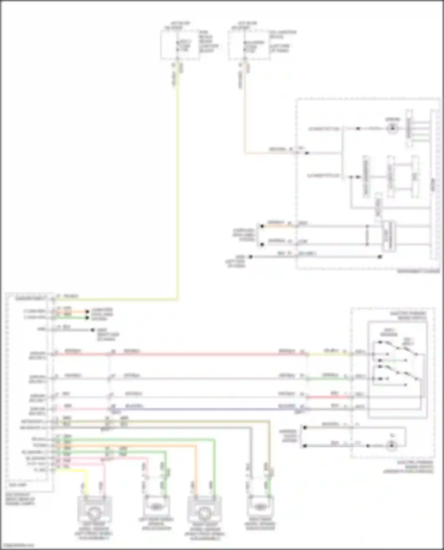 Wiring diagram left rear wheel sensor, epb actuator for Kia Carnival IV (2020-2024)