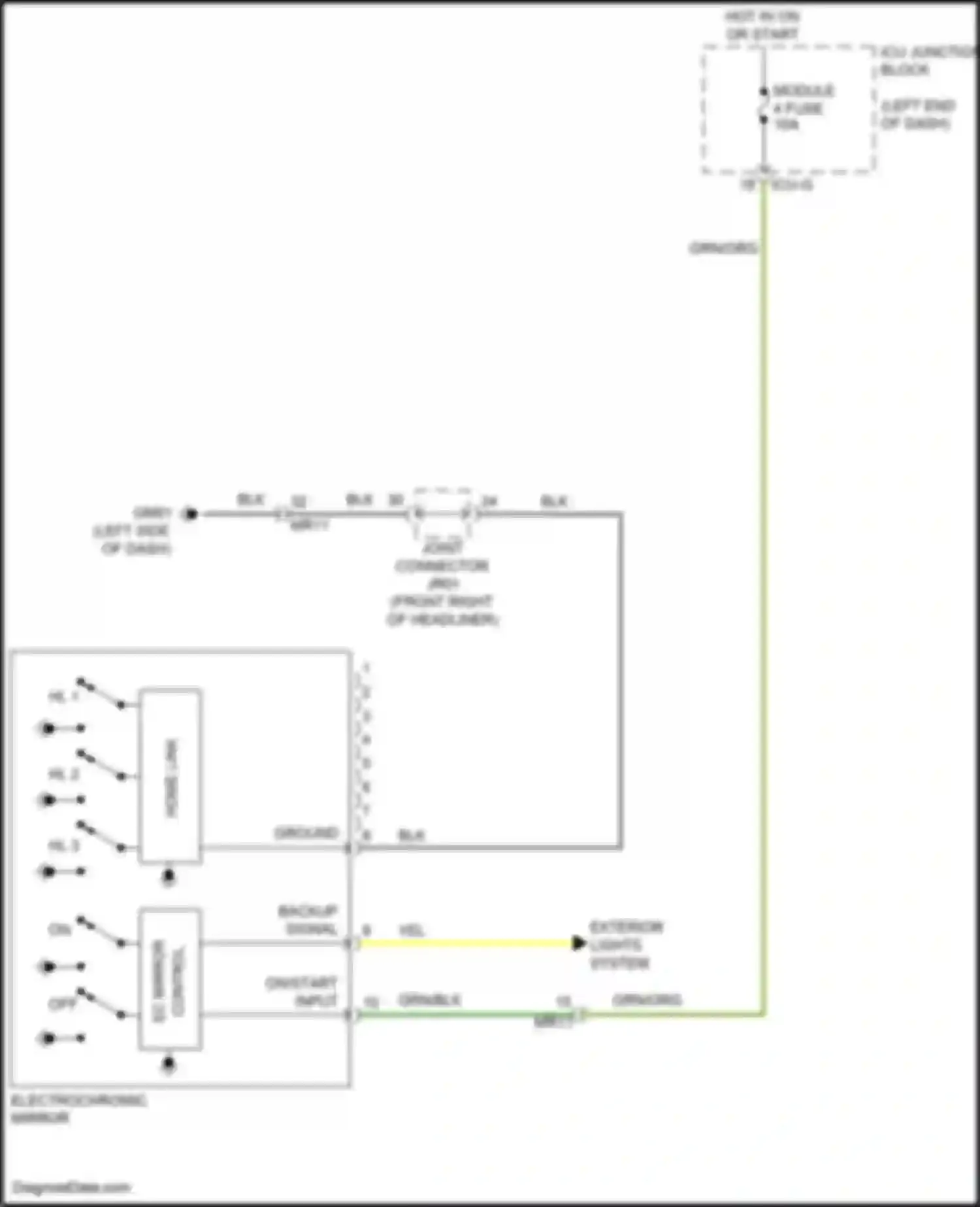 Wiring diagram backup signal for Kia Carnival IV (2020-2024)