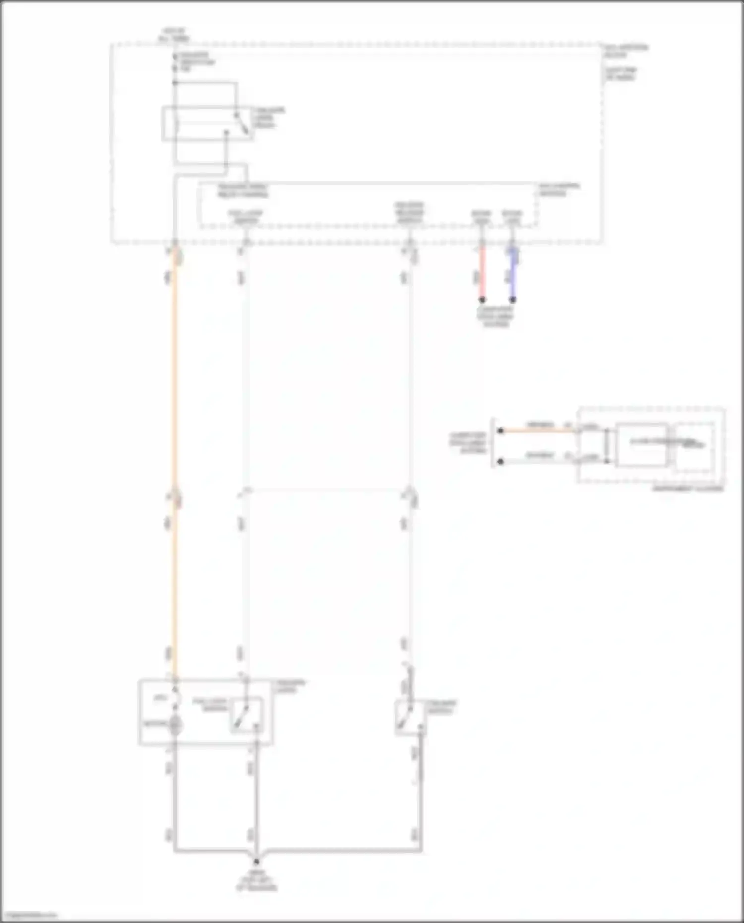 Wiring diagram tailgate open relay control for Kia Carnival IV (2020-2024)