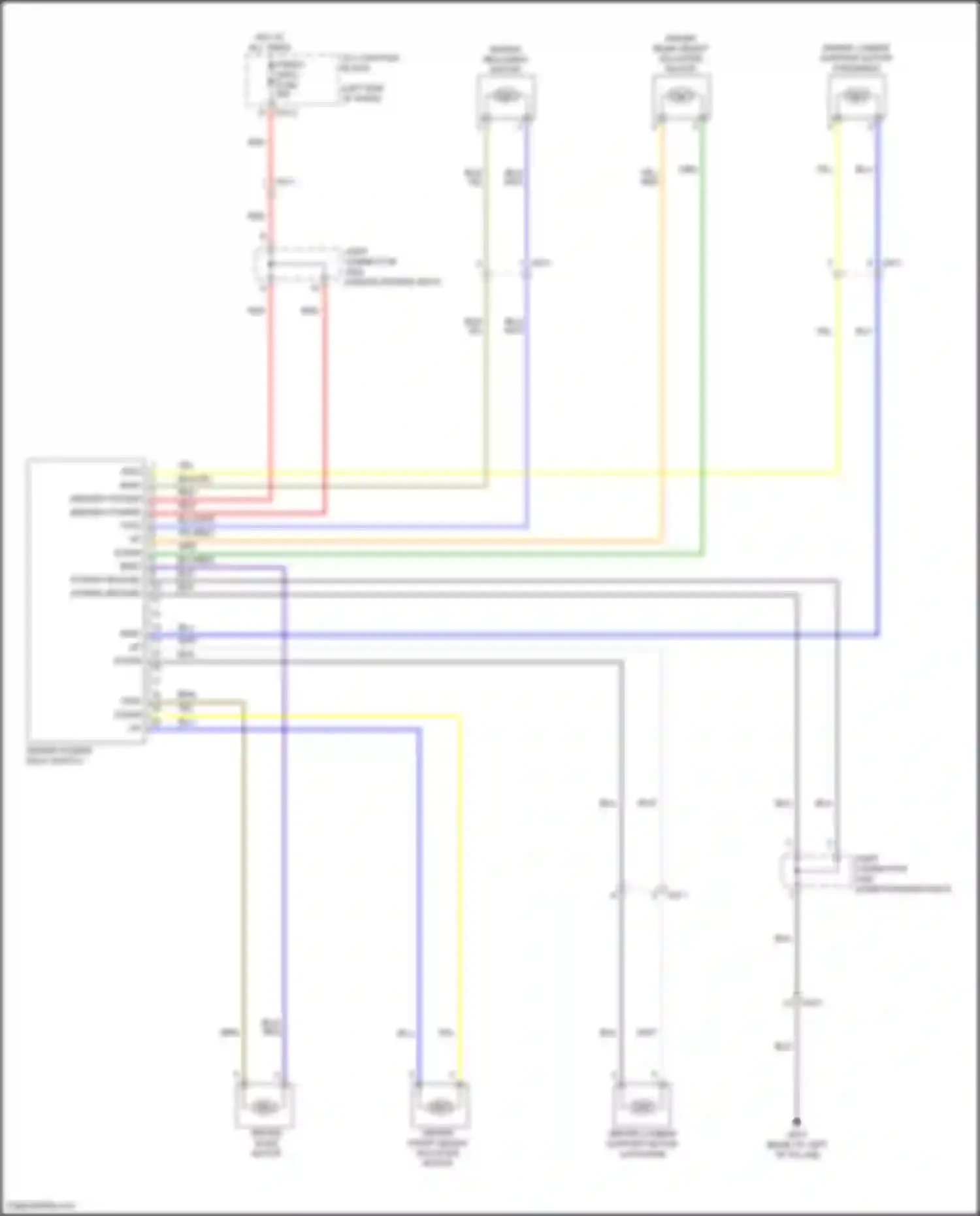 Wiring diagram driver front height adjuster motor for Kia Carnival IV (2020-2024)