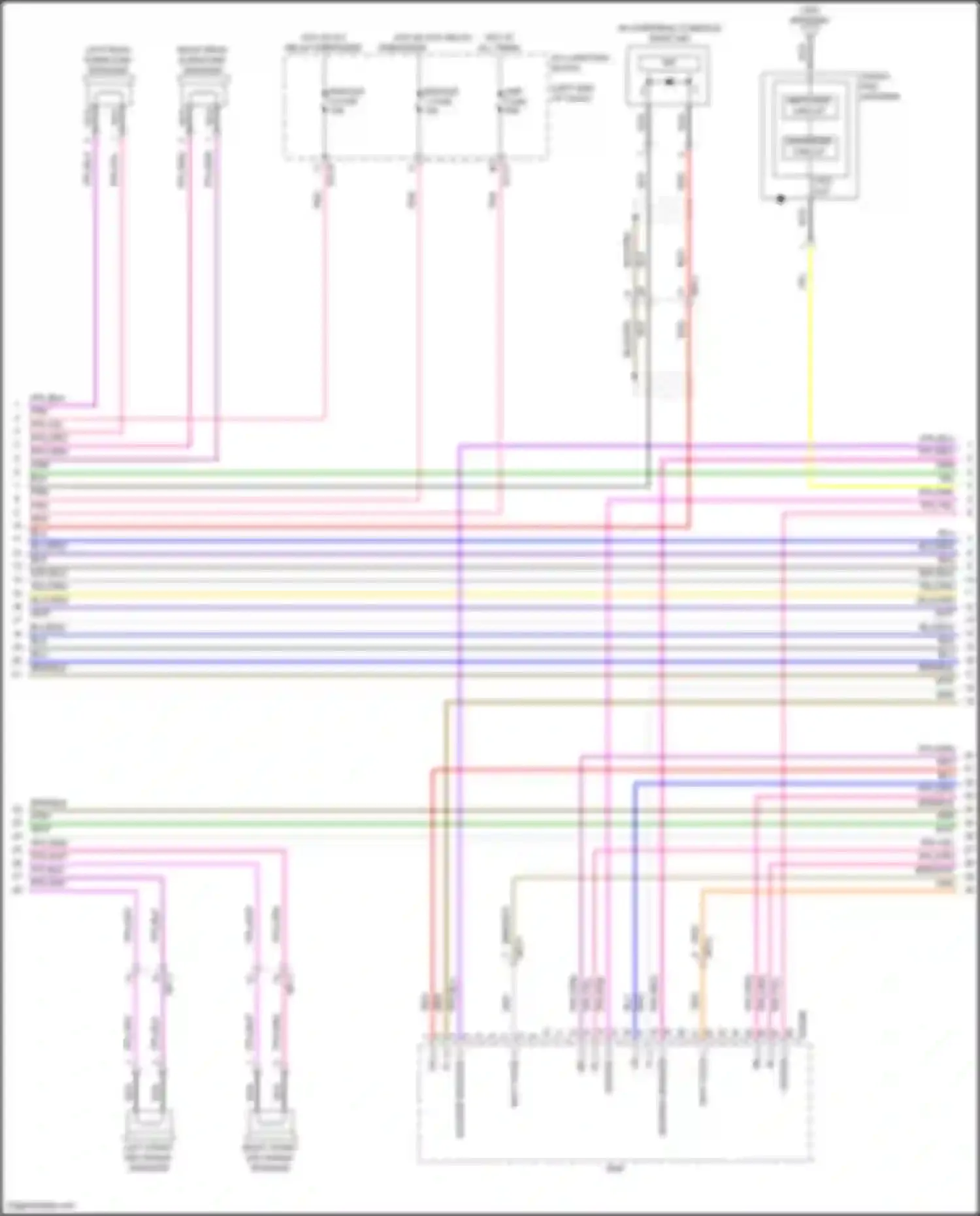 Wiring diagram left front mid-range speaker for Kia Carnival IV (2020-2024)