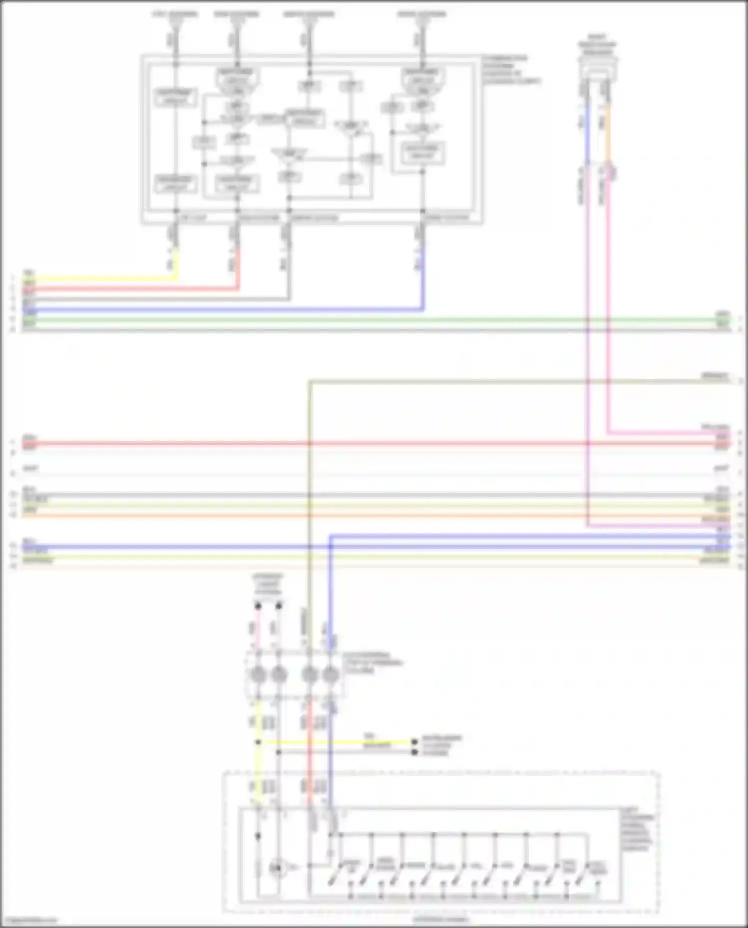 Wiring diagram instrument cluster system for Kia Carnival IV (2020-2024) (1 of 2)