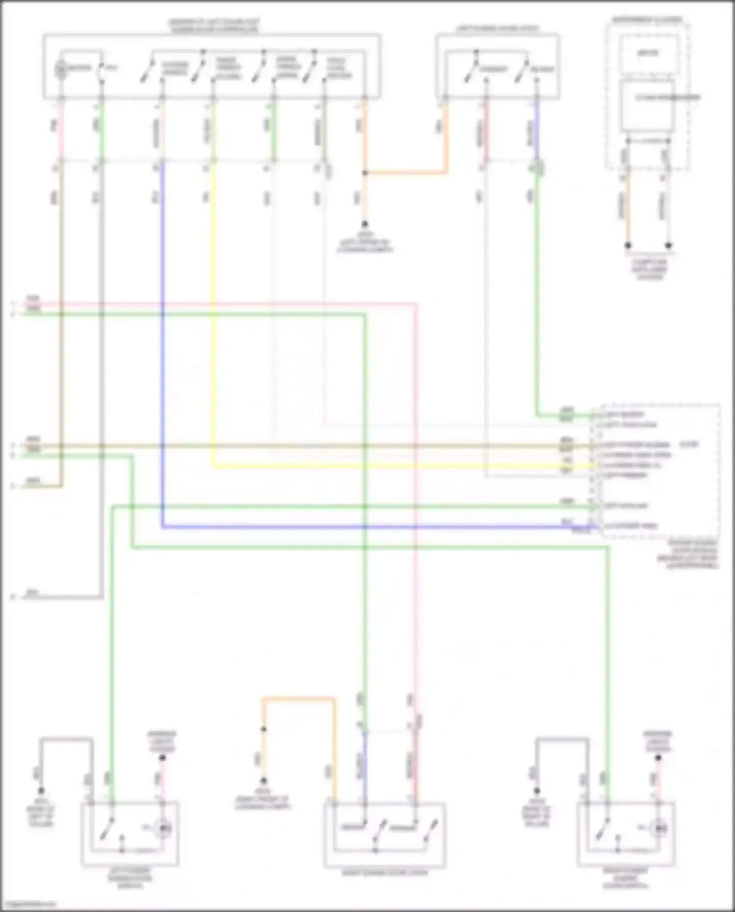 Wiring diagram left power sliding for Kia Carnival IV (2020-2024)