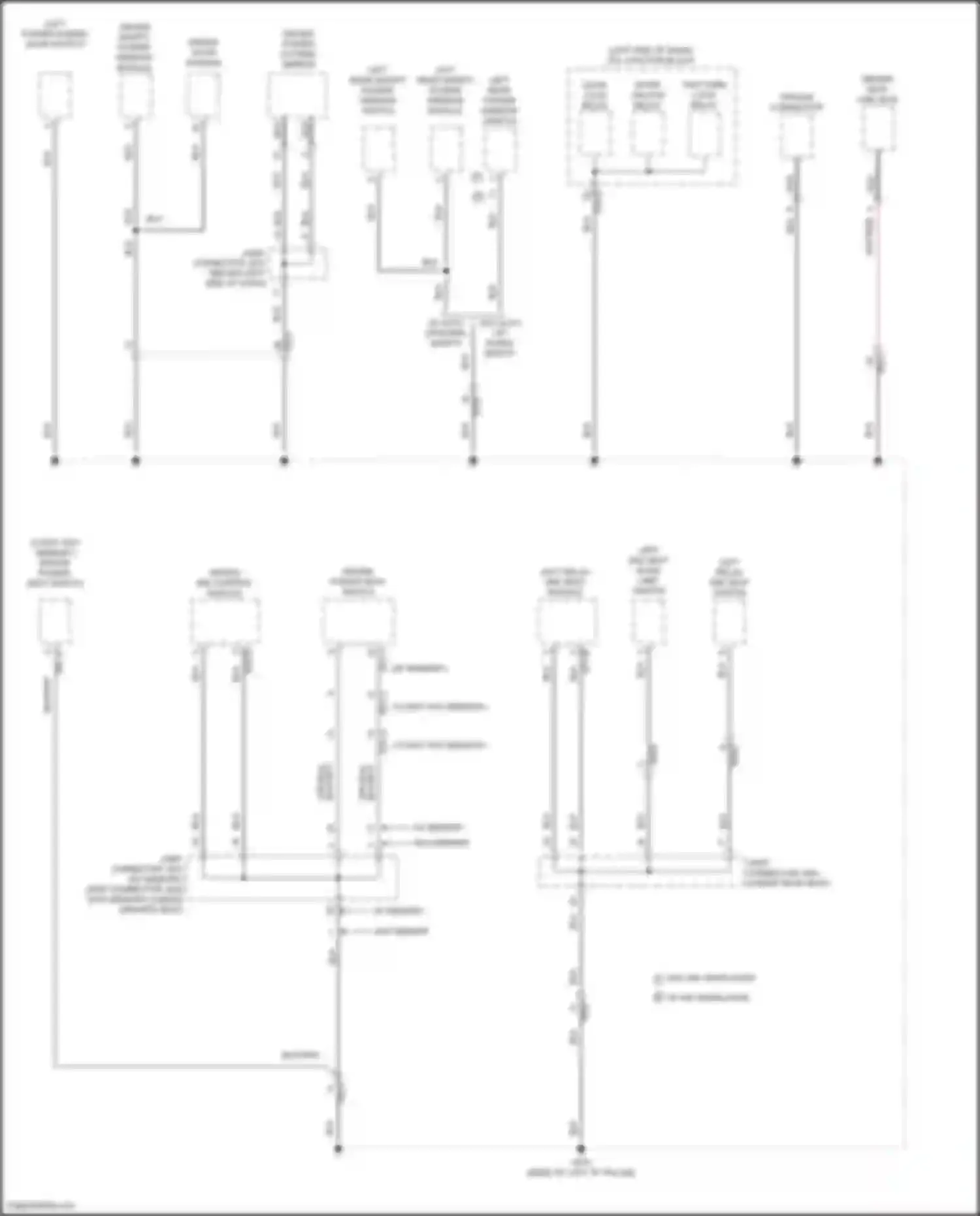 Wiring diagram left rear power window switch for Kia Carnival IV (2020-2024)