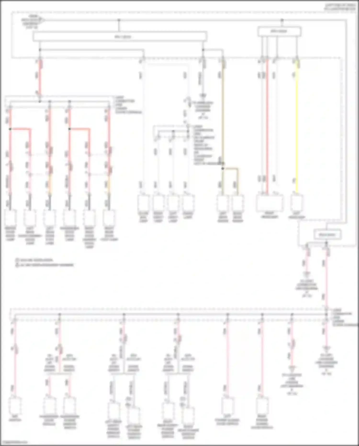 Wiring diagram left rear power window switch for Kia Carnival IV (2020-2024)