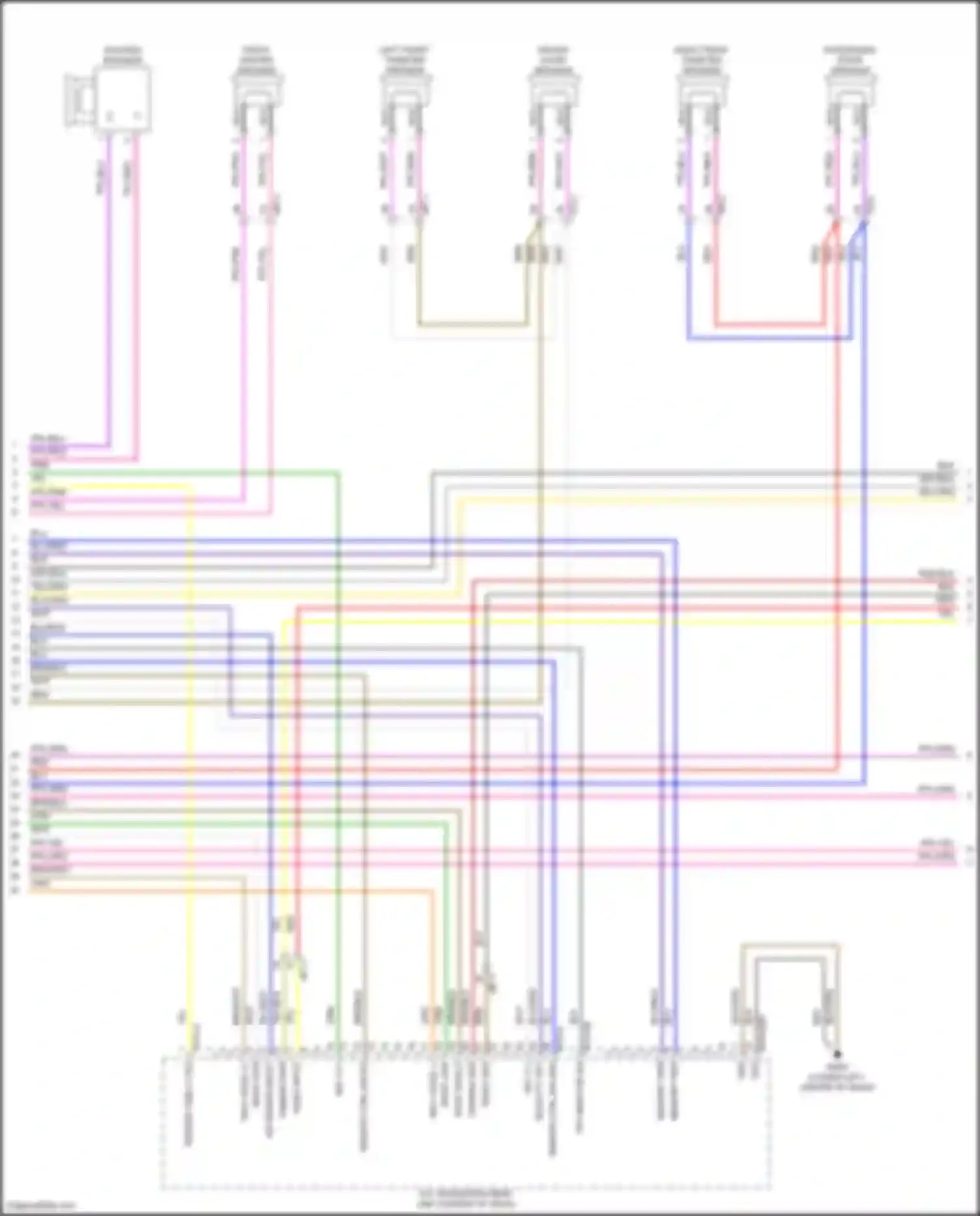 Wiring diagram left front tweeter speaker for Kia Carnival IV (2020-2024) (1 of 6)