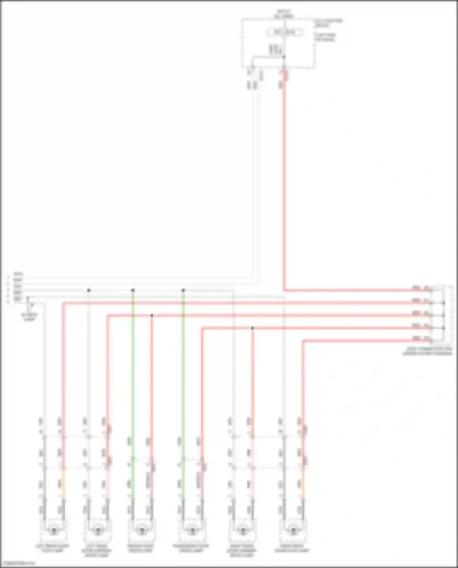 Wiring diagram left rear door garnish mood lamp for Kia Carnival IV (2020-2024) (1 of 2)