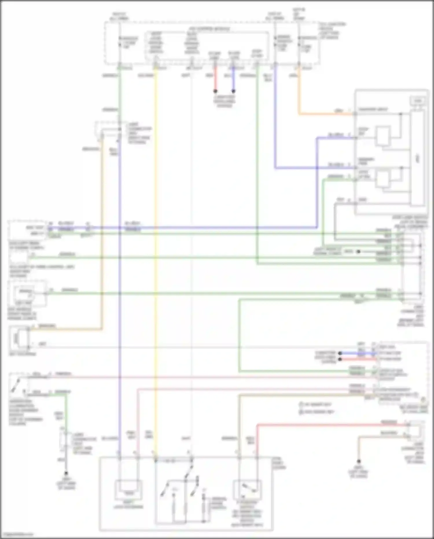 Wiring diagram manual mode switch for Kia Carnival IV (2020-2024) (1 of 1)