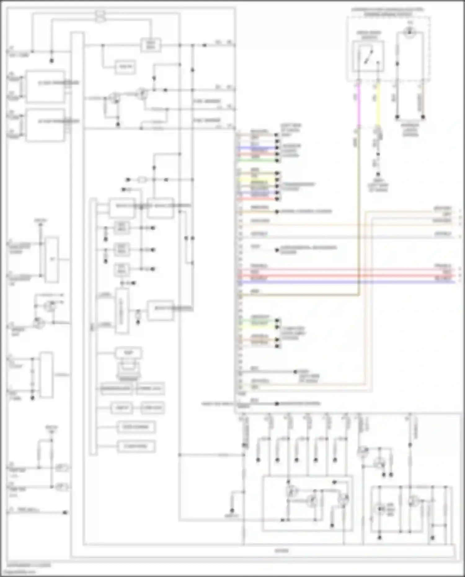 Wiring diagram navigation system for Kia Carnival IV (2020-2024) (1 of 6)