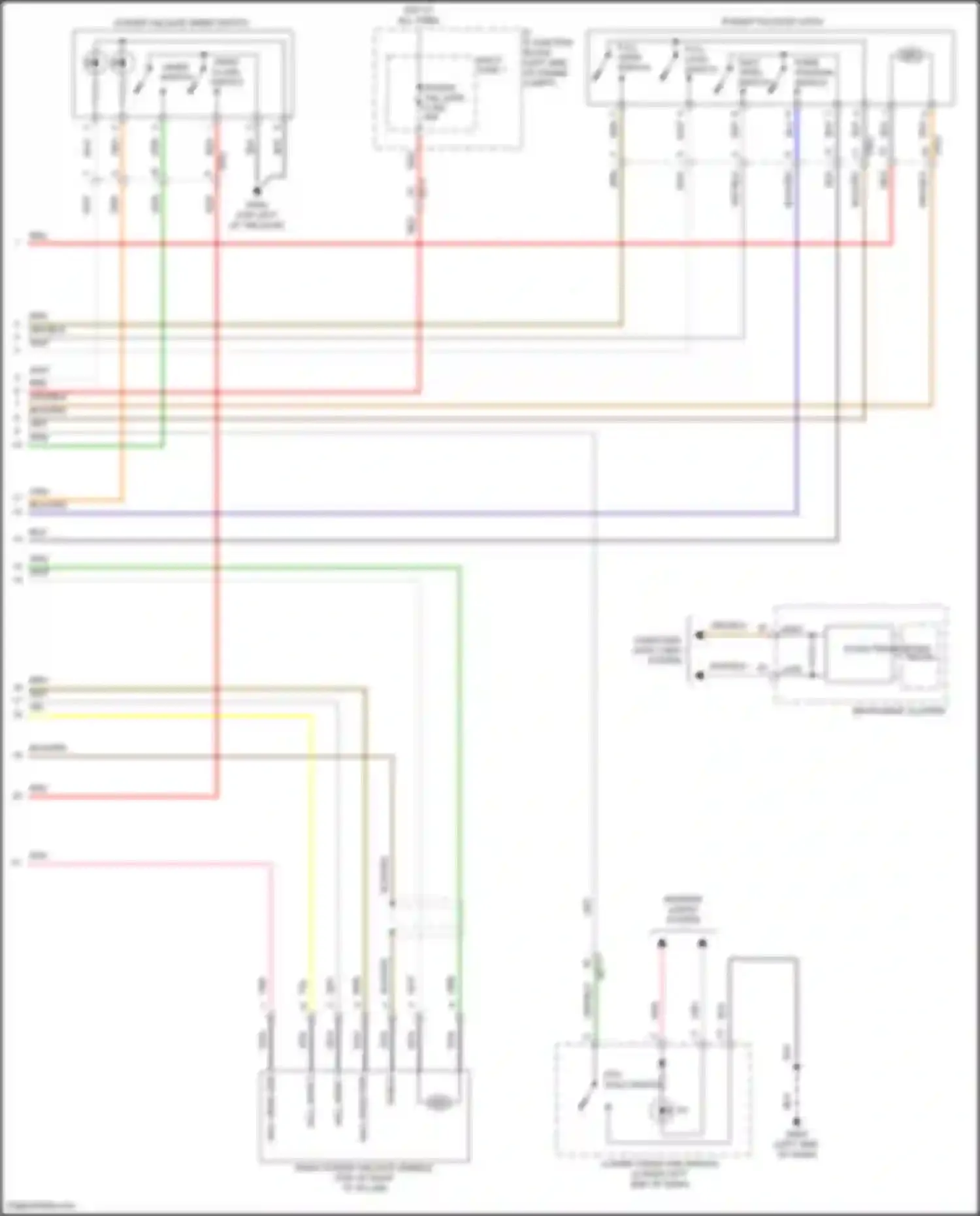 Wiring diagram power tailgate latch for Kia Carnival IV (2020-2024) (2 of 2)