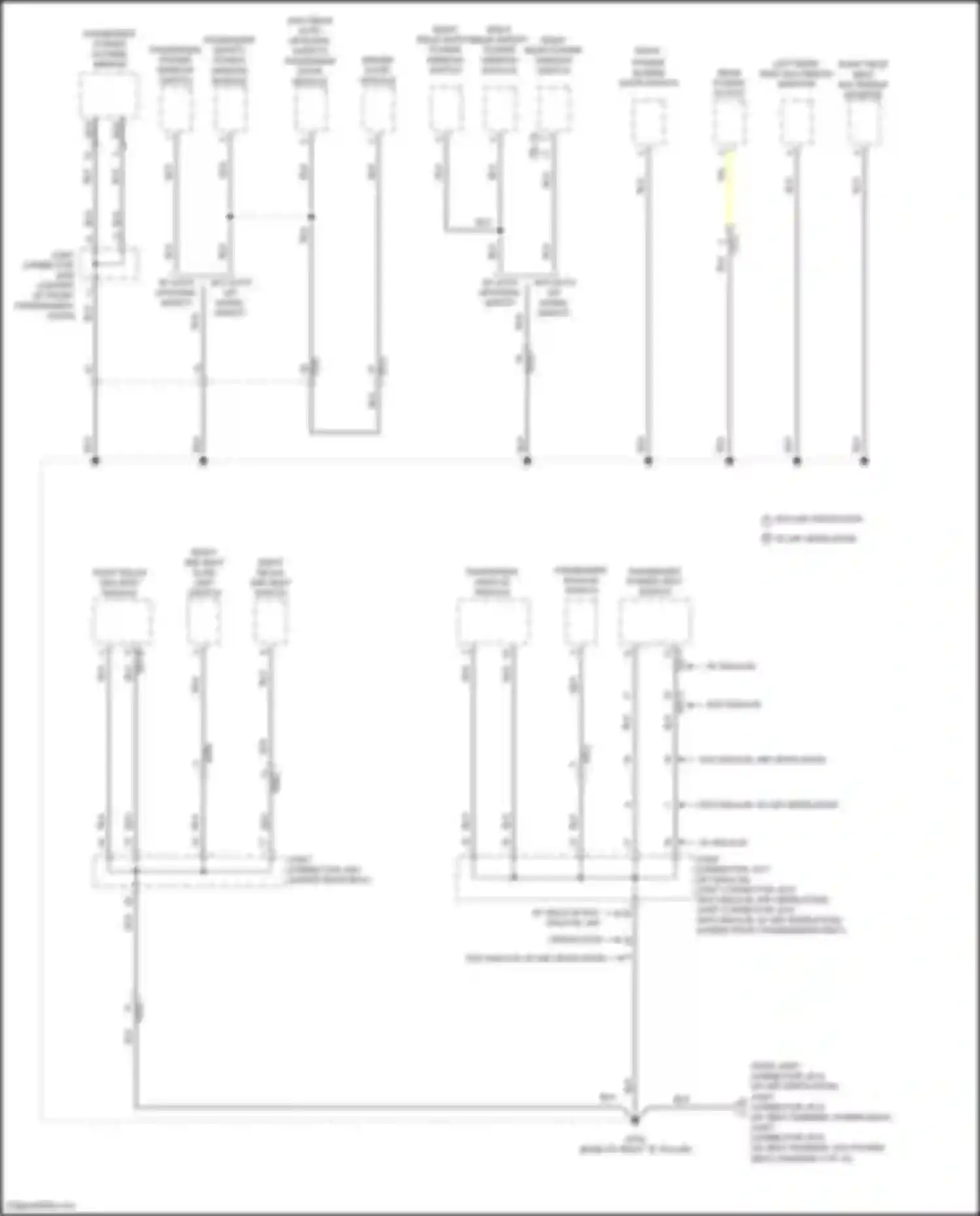 Wiring diagram right rear safety power window switch for Kia Carnival IV (2020-2024) (1 of 4)