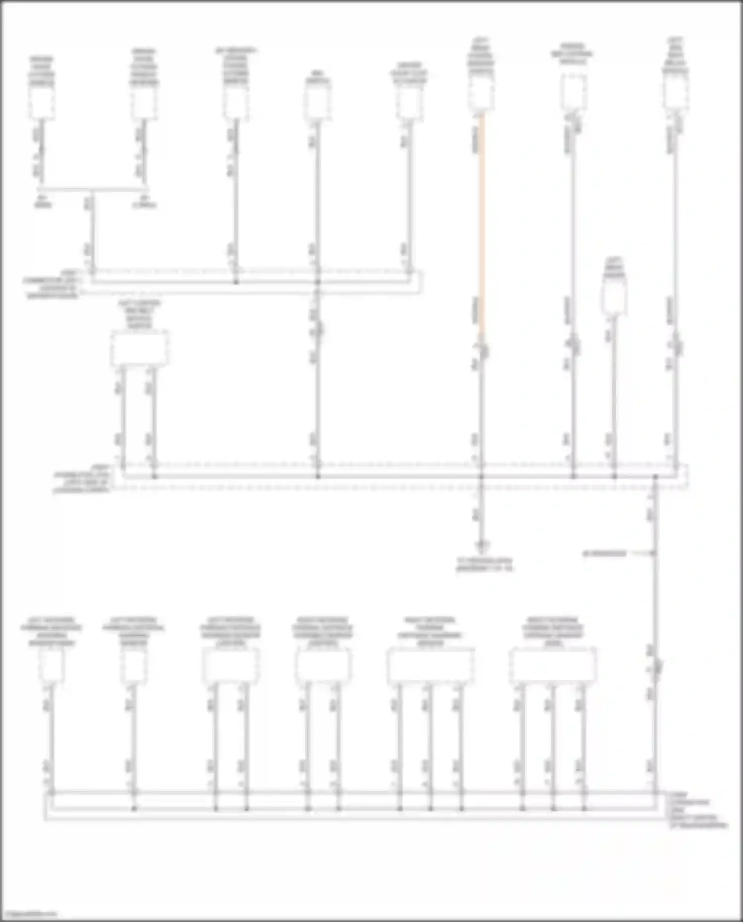 Wiring diagram left rear power window switch for Kia Carnival IV (2020-2024)