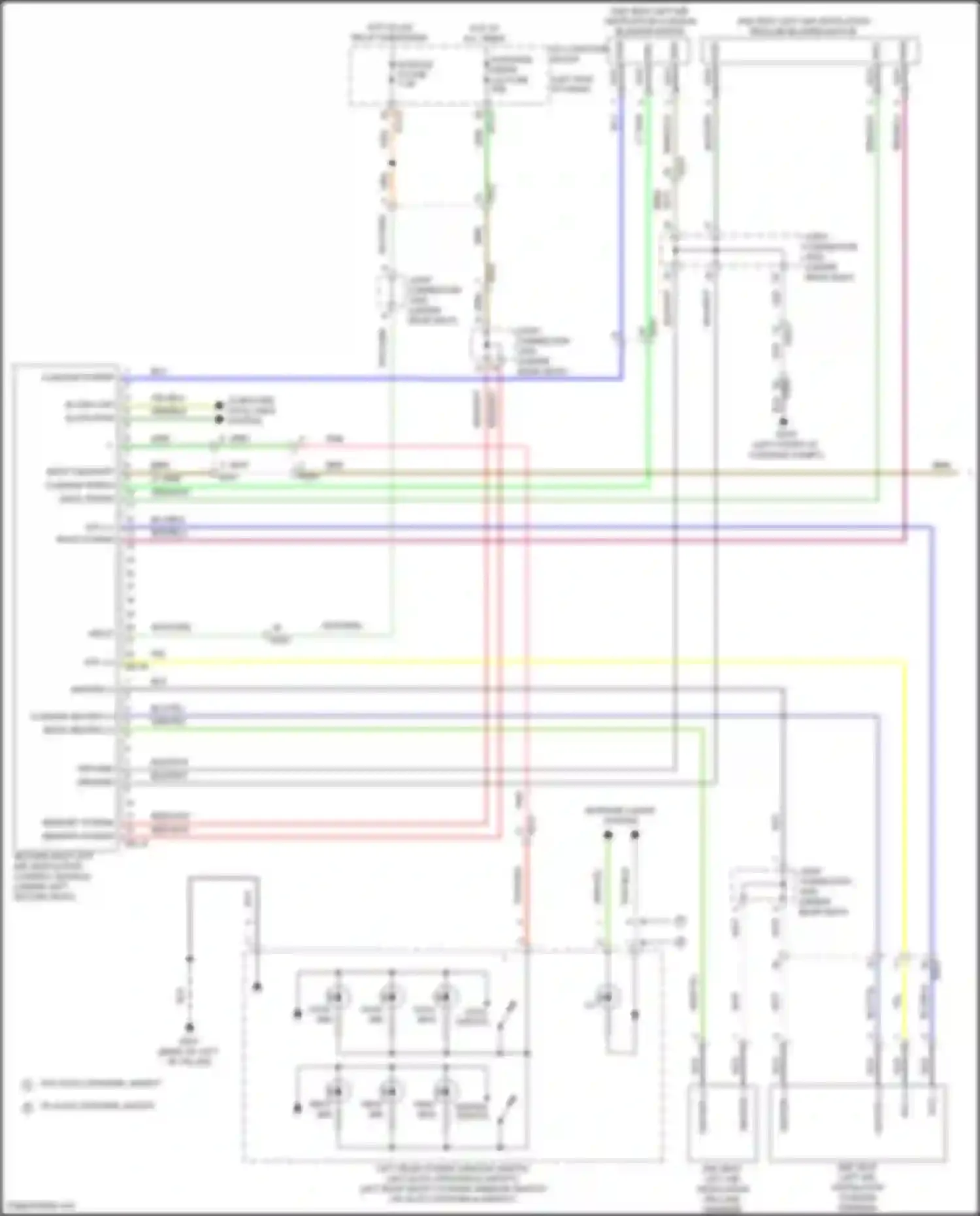 Wiring diagram w/o auto up/down, safety for Kia Carnival IV (2020-2024) (7 of 8)