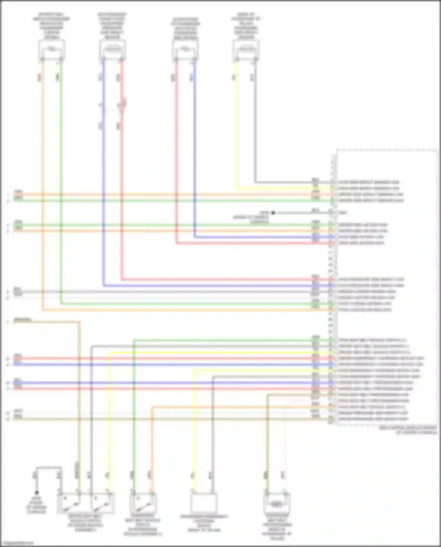 Wiring diagram pass emergency fastening device low for Kia Cerato III facelift (2016-2021) (1 of 1)