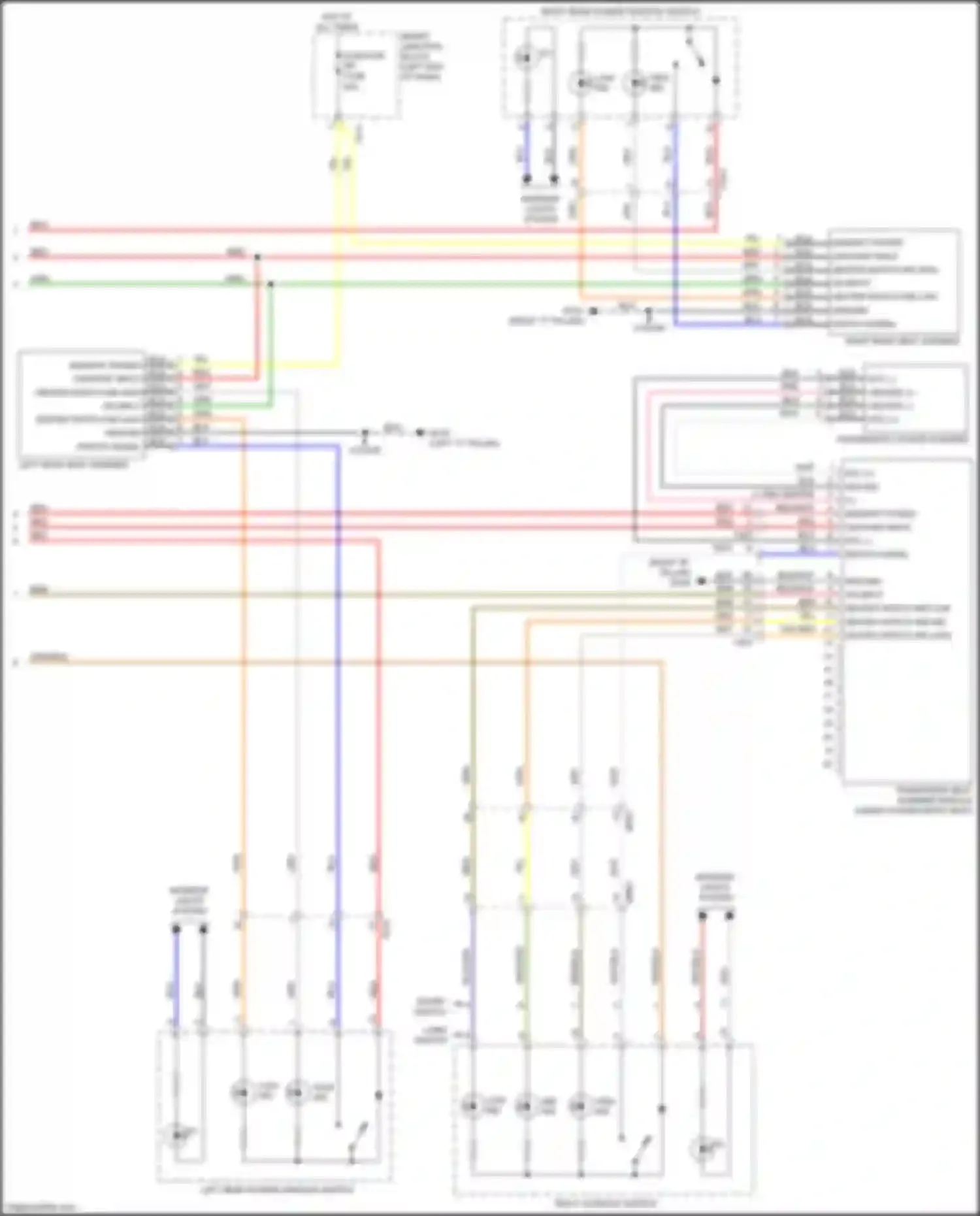 Wiring diagram right console switch for Kia Cerato III facelift (2016-2021) (2 of 6)