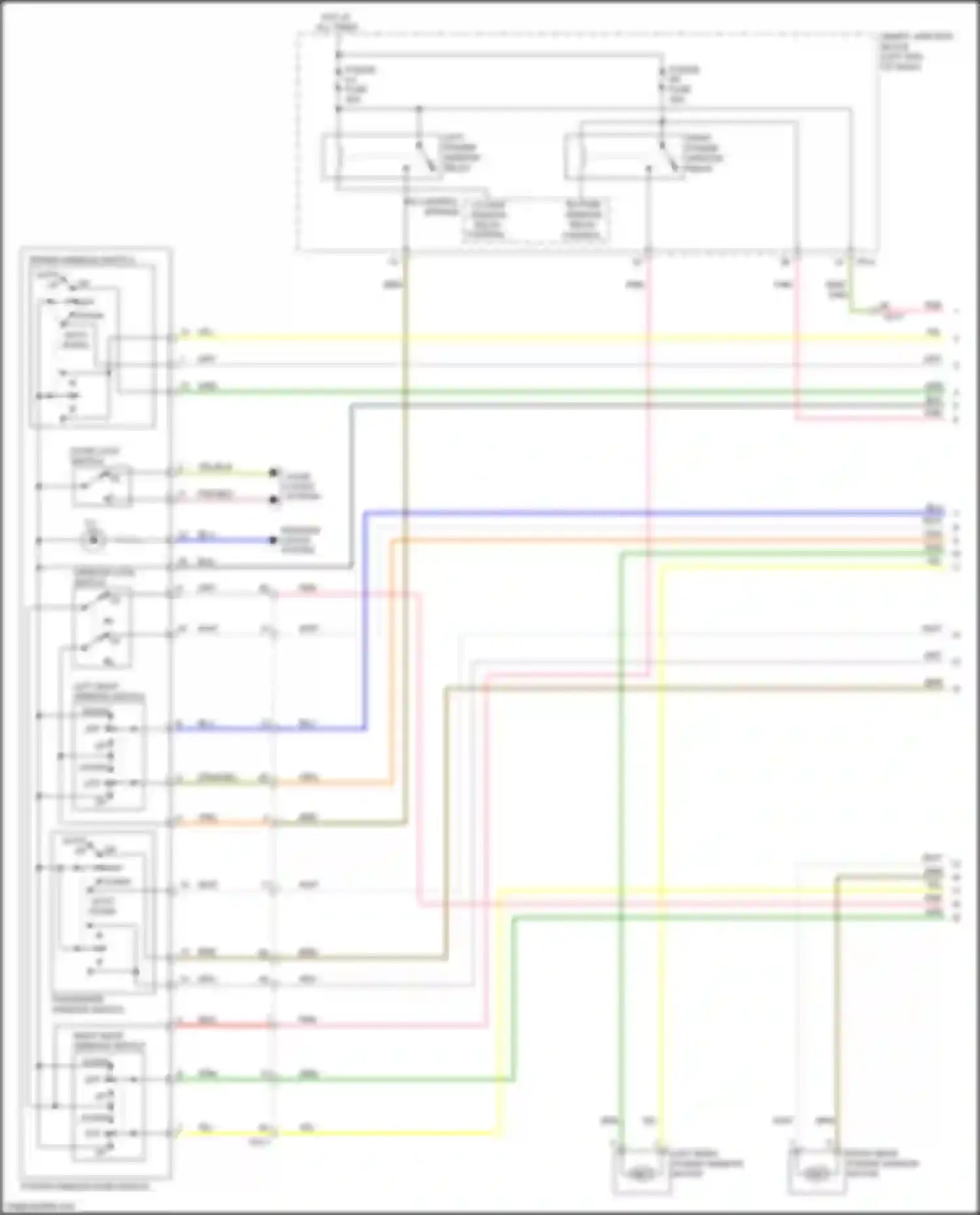 Wiring diagram right power window relay for Kia Cerato III facelift (2016-2021) (3 of 4)